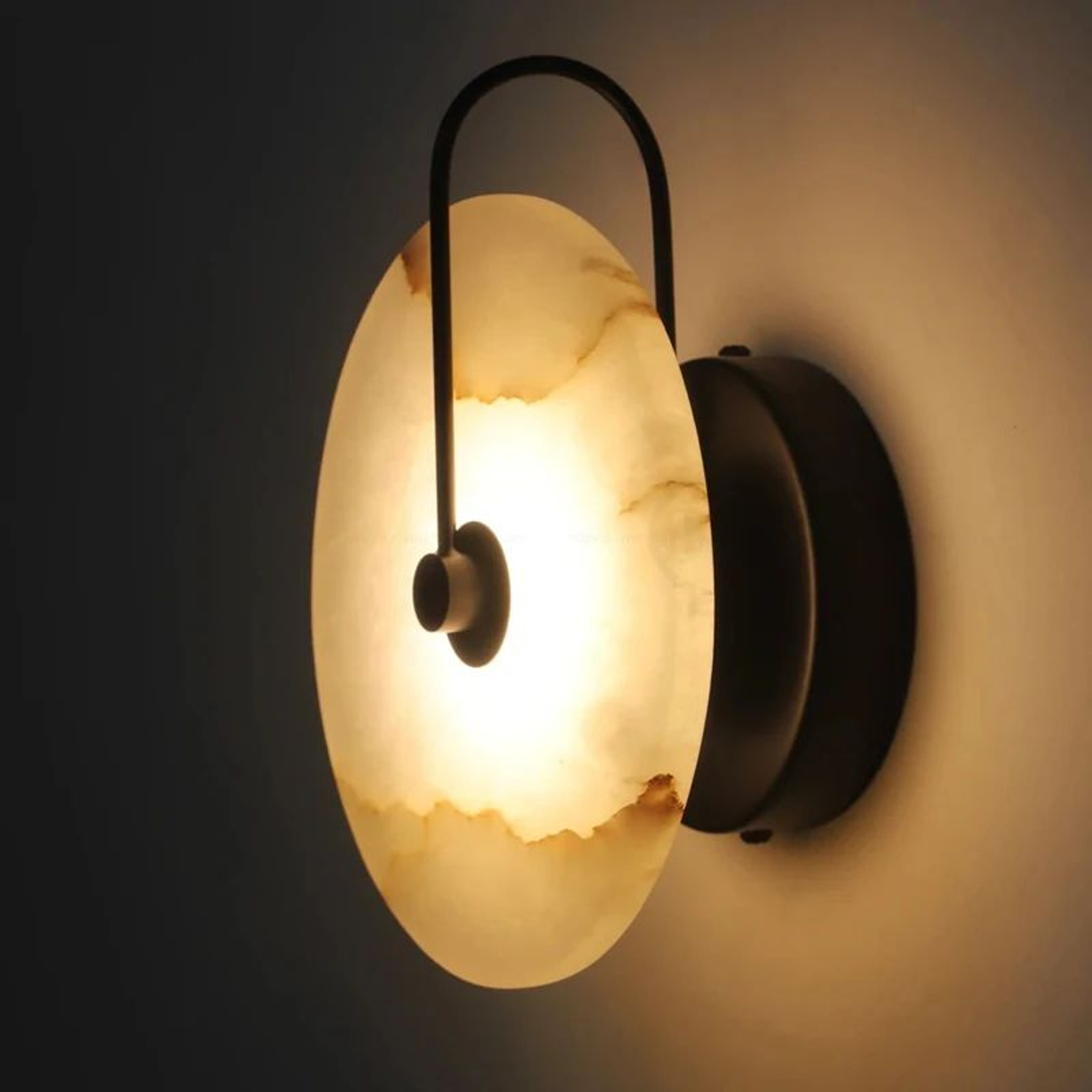 Nordic Circular Marble LED Wall Lamp 2