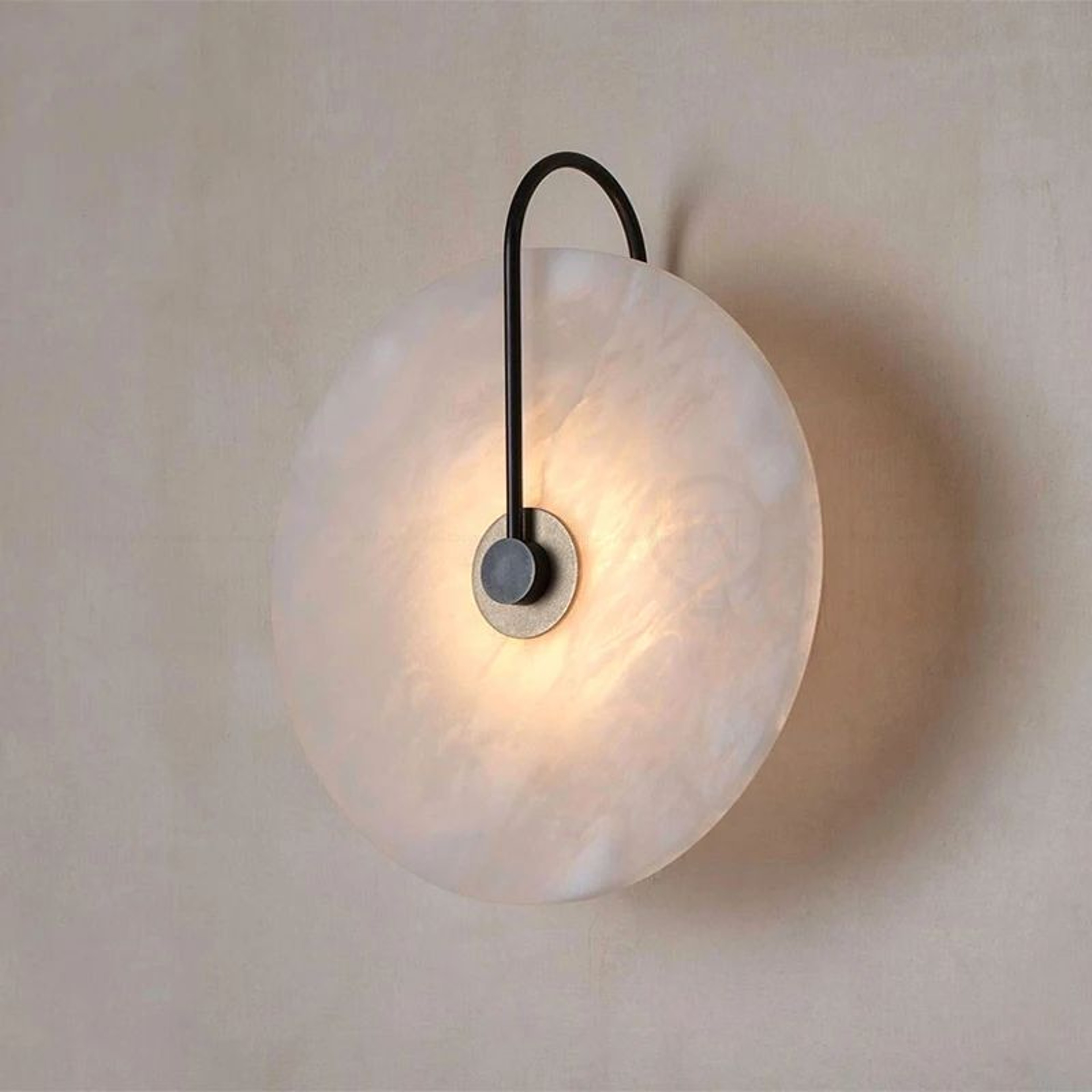Nordic Circular Marble LED Wall Lamp 1