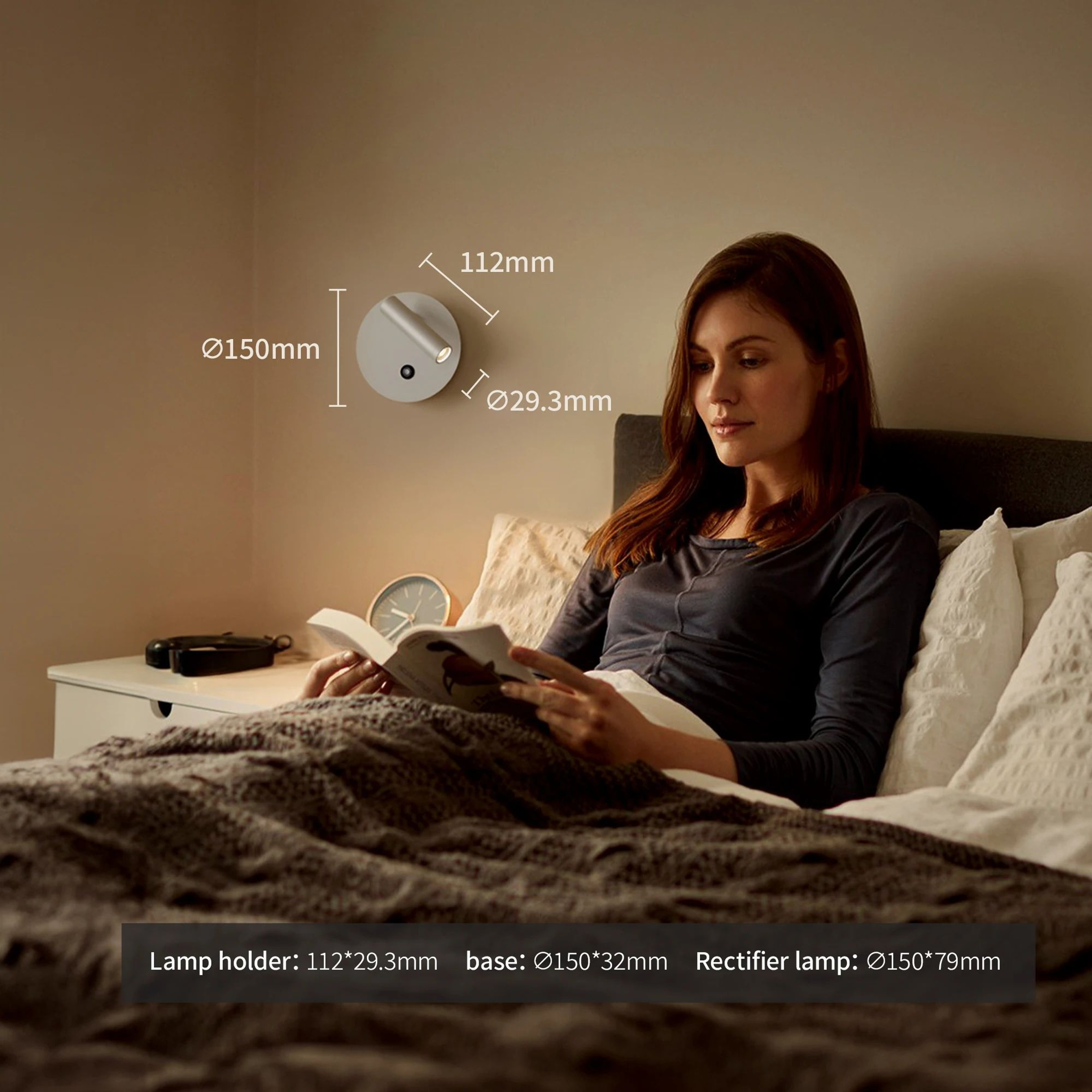 Aisilan Dimmable LED Bedside Reading Wall Light 5