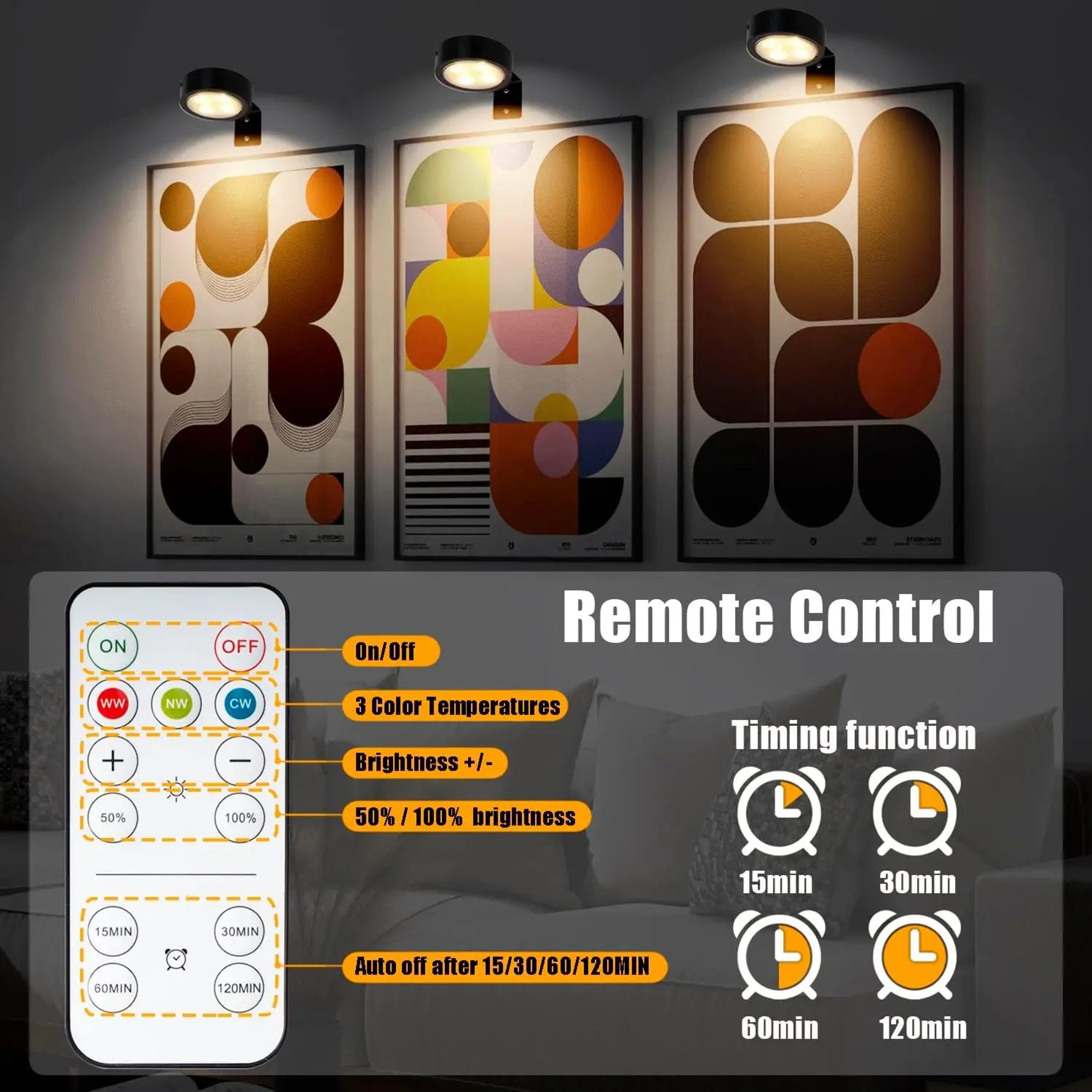 13 Color RGB Magnetic LED Picture Light 3