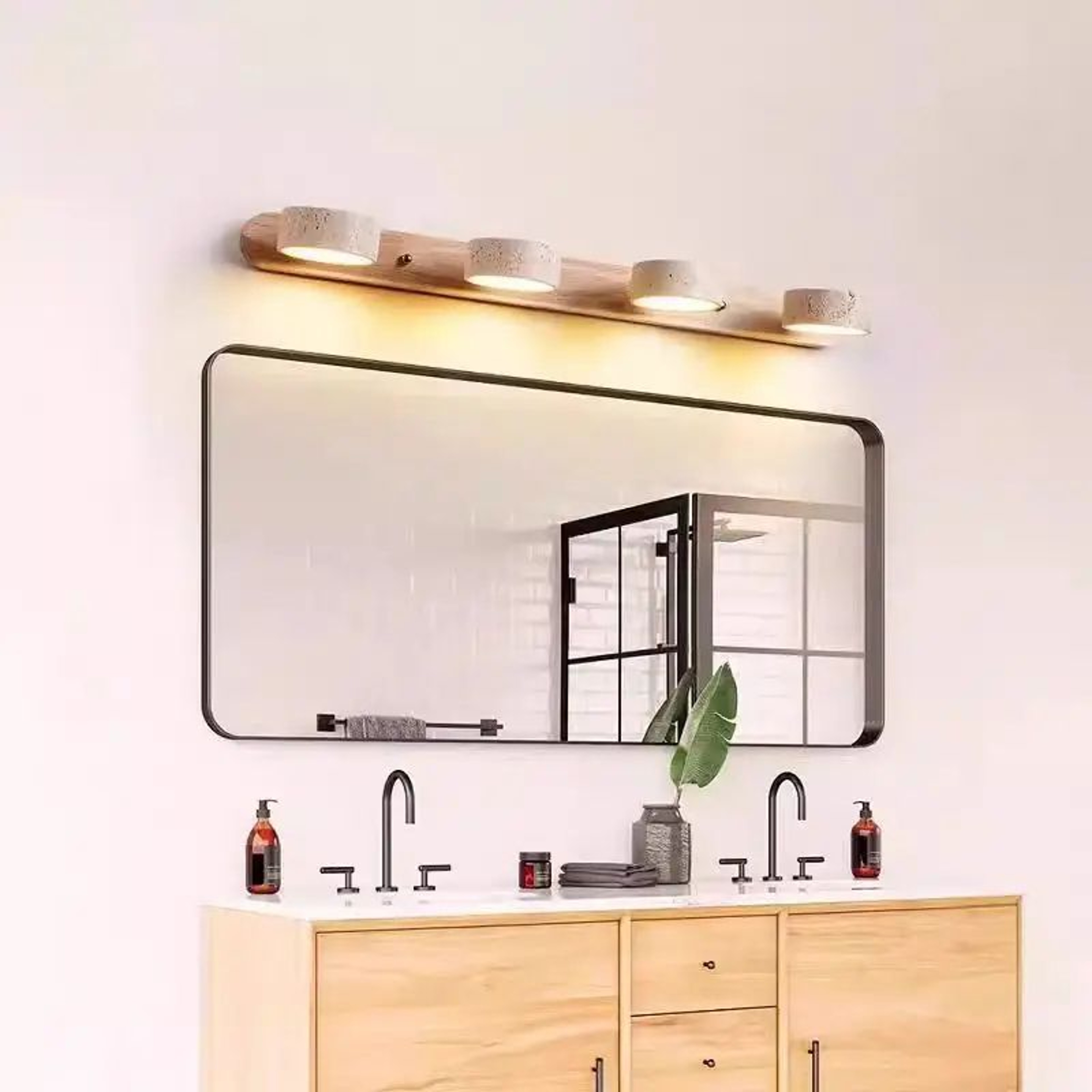 Wabi Sabi Travertine Rotatable LED Wall Light 1