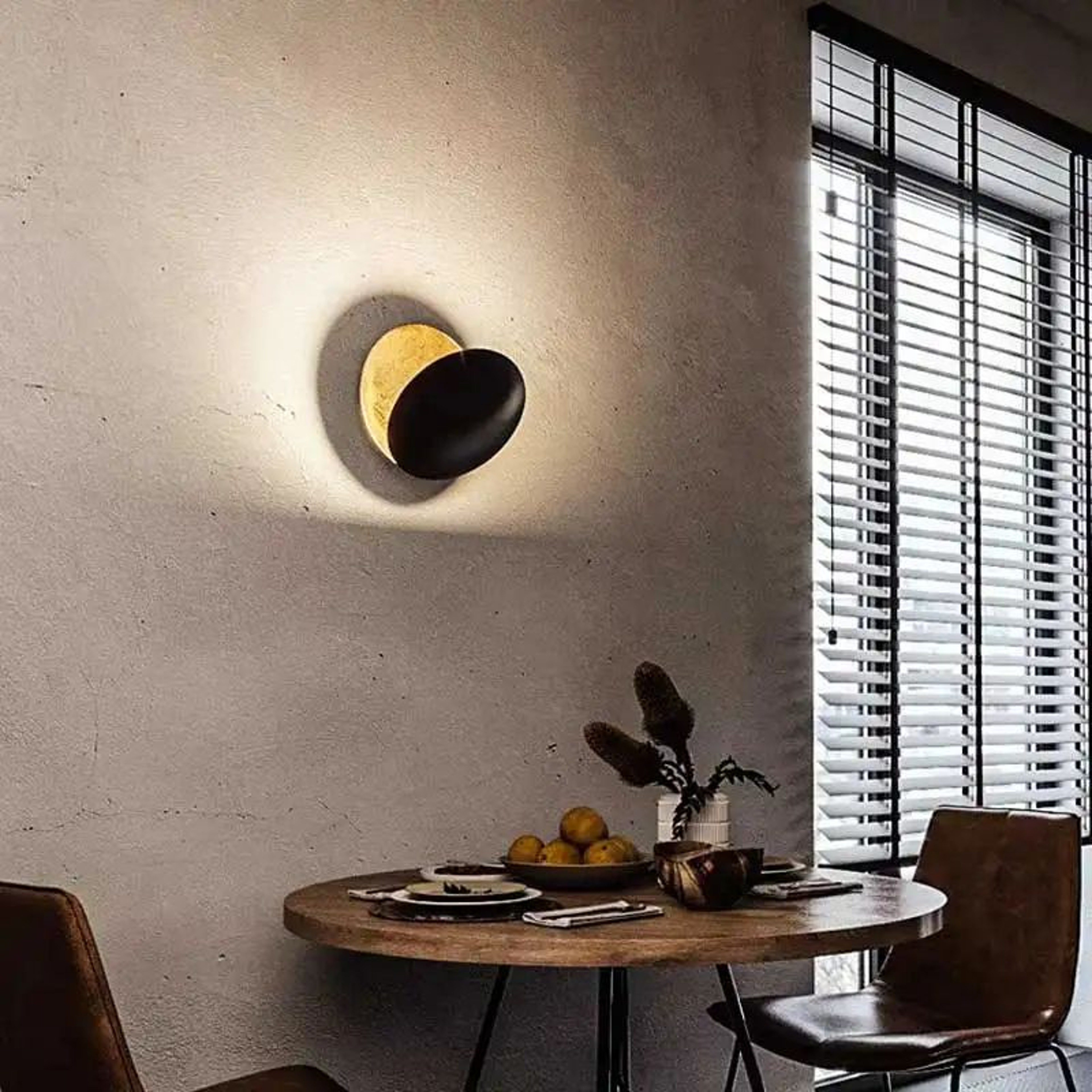 Modern Rotatable Black Gold LED Wall Sconce 5