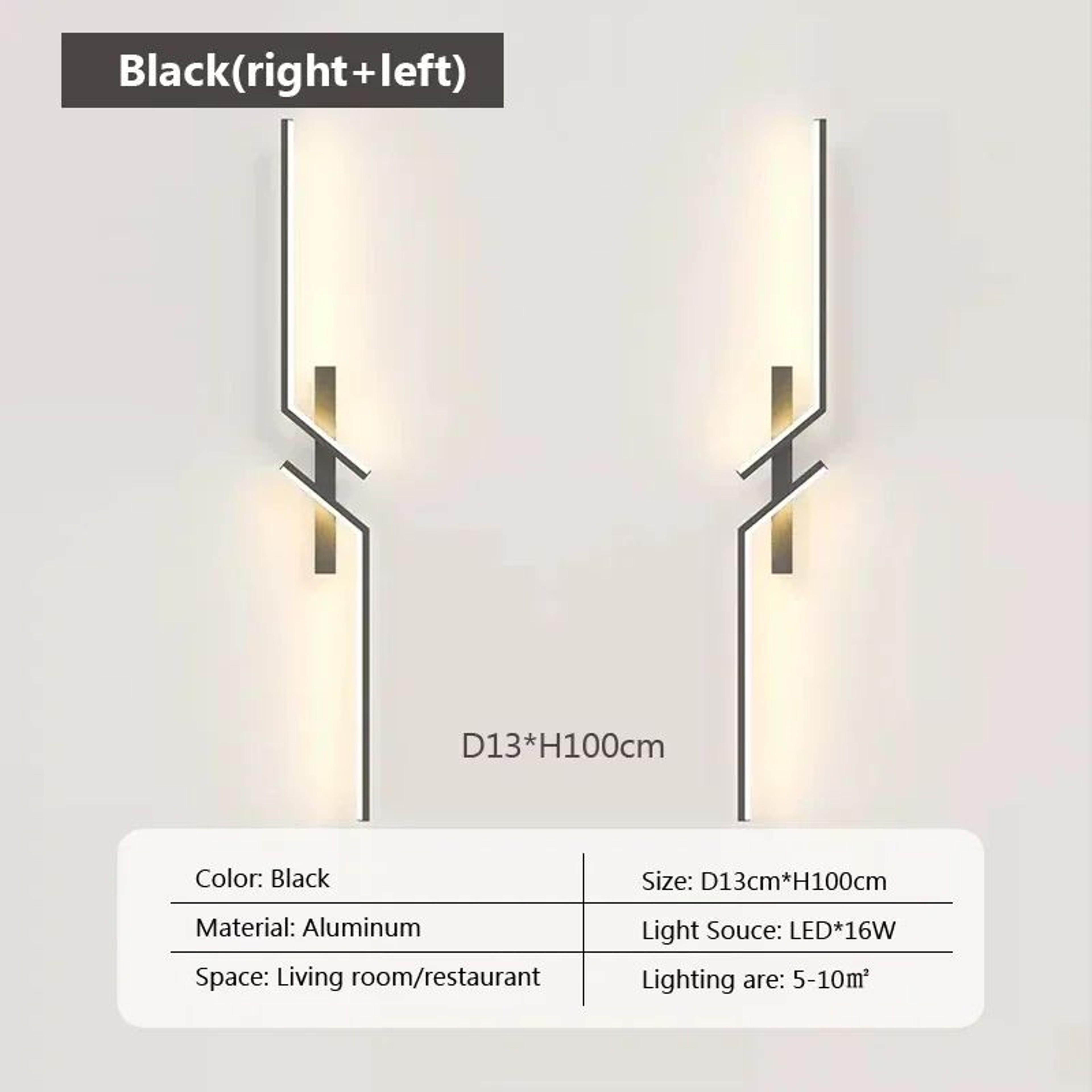 Modern Minimalist Black LED Wall Sconce 8