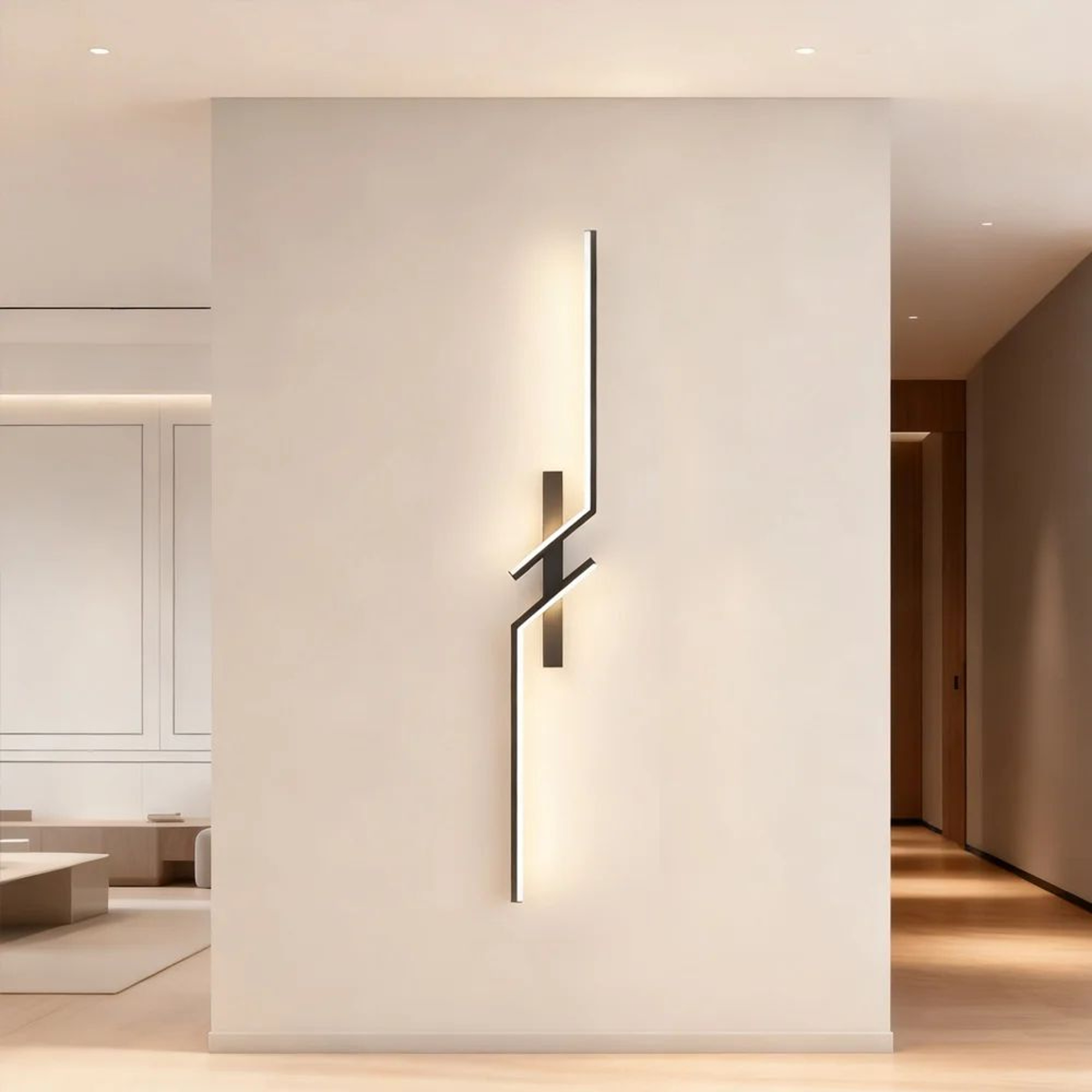 Modern Minimalist Black LED Wall Sconce 1