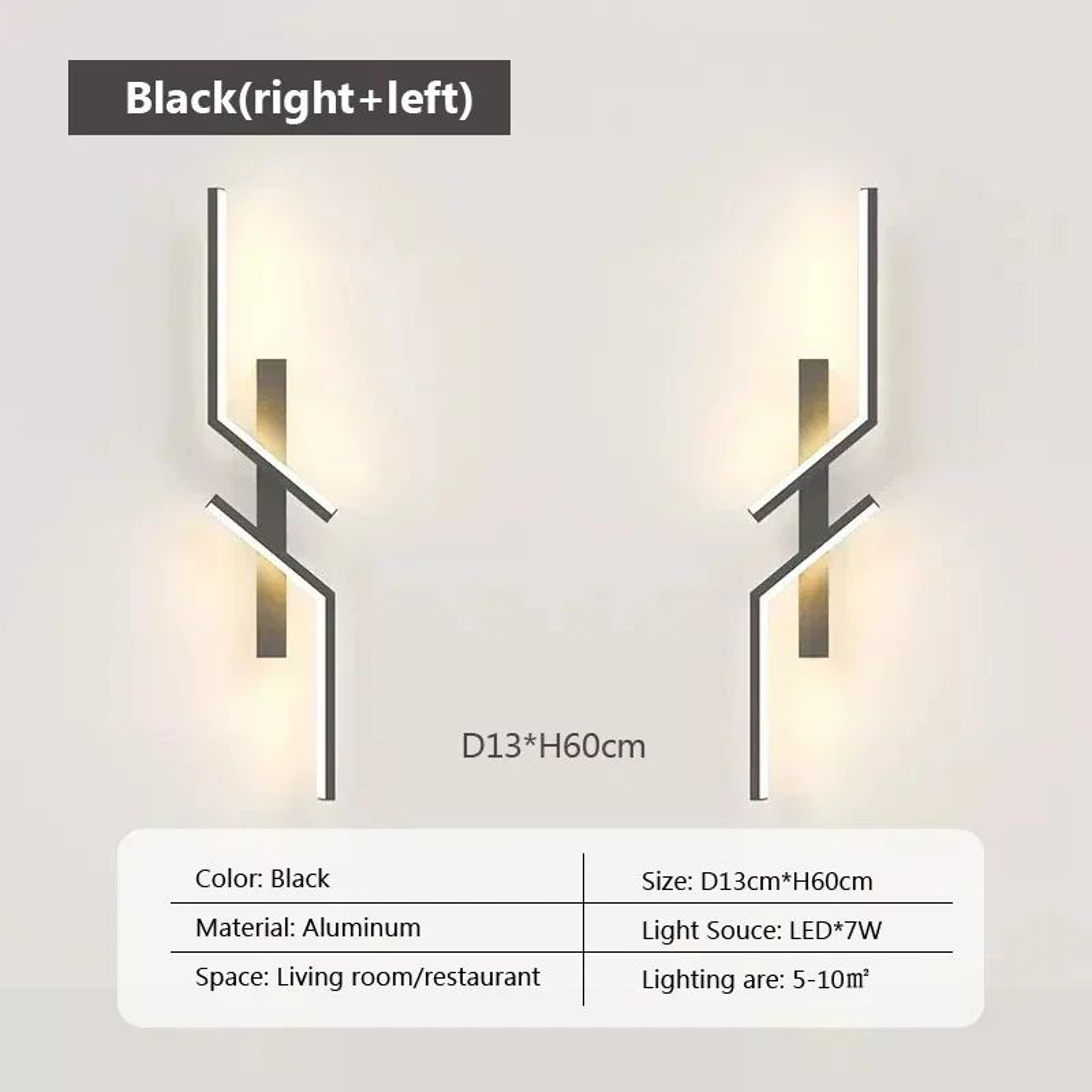 Modern Minimalist Black LED Wall Sconce 6