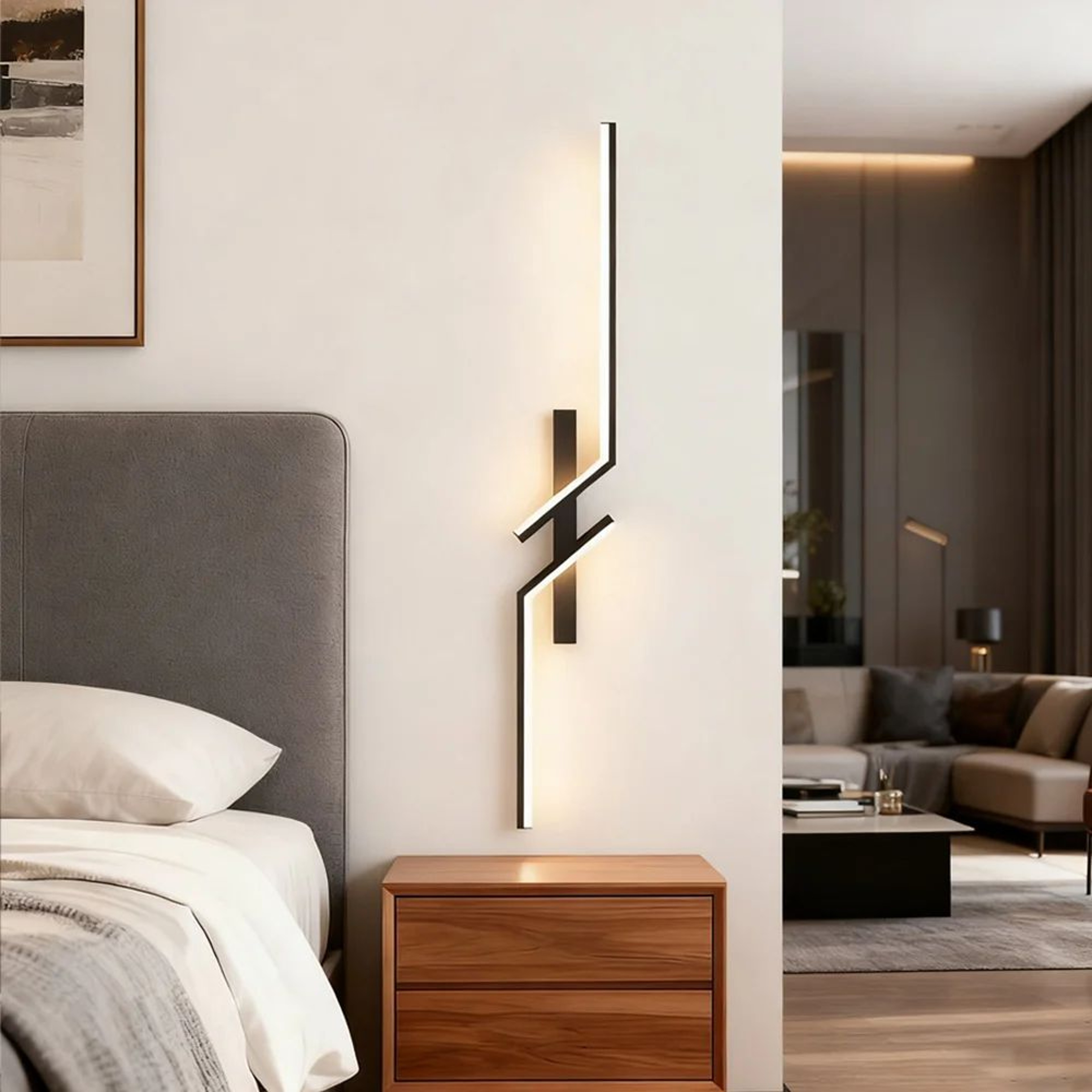 Modern Minimalist Black LED Wall Sconce 0