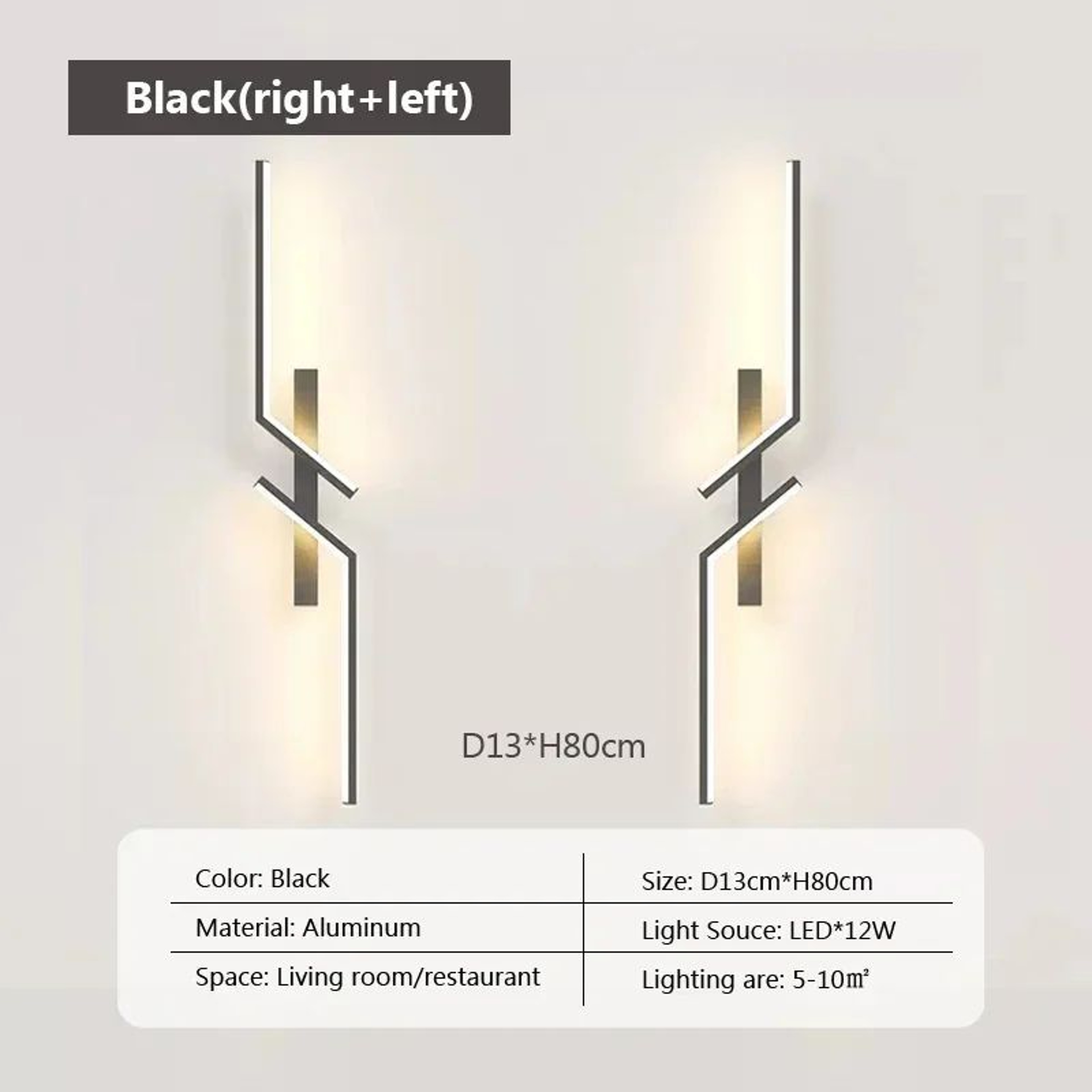 Modern Minimalist Black LED Wall Sconce 7