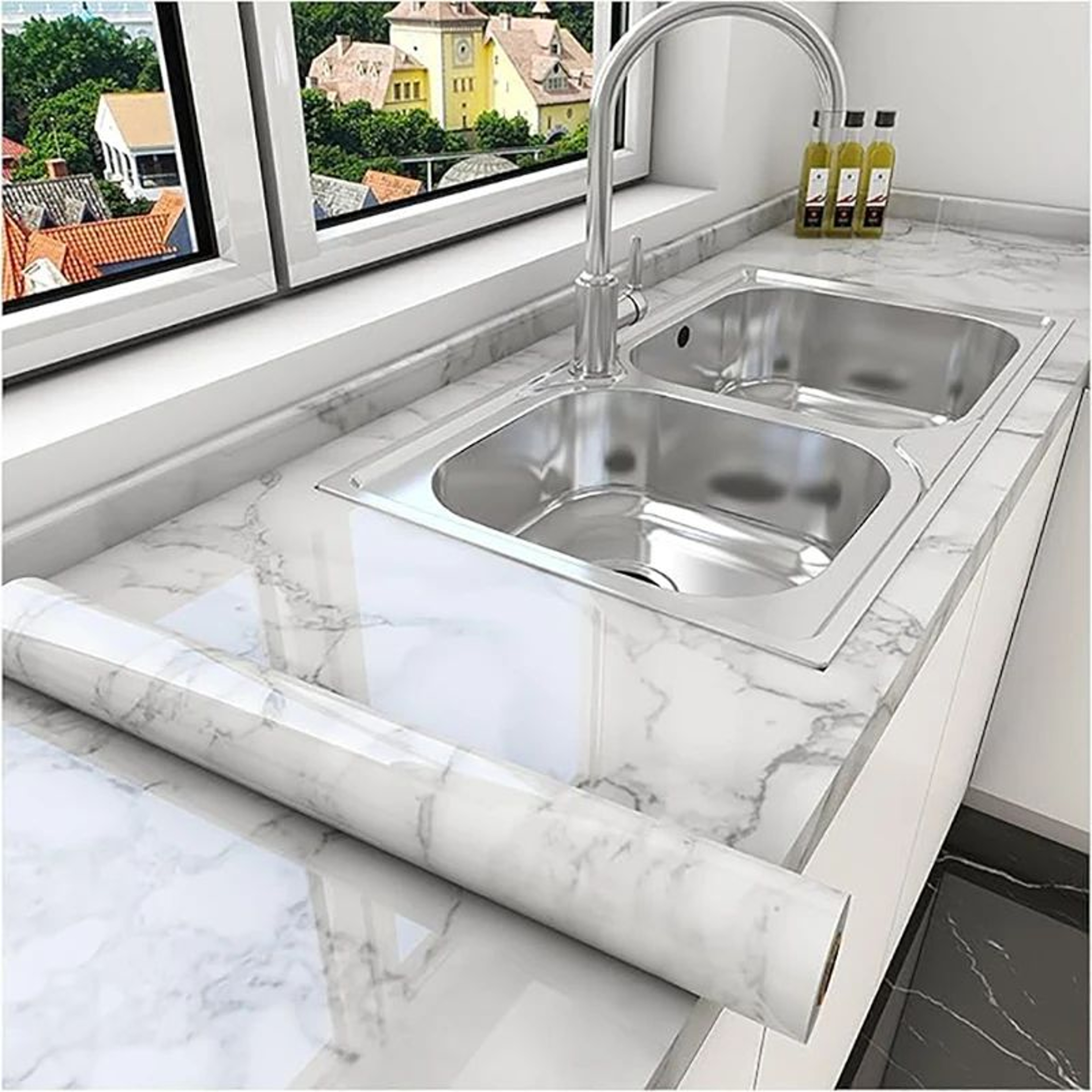 Marvelle Marble Self Adhesive Kitchen Wallpaper 11