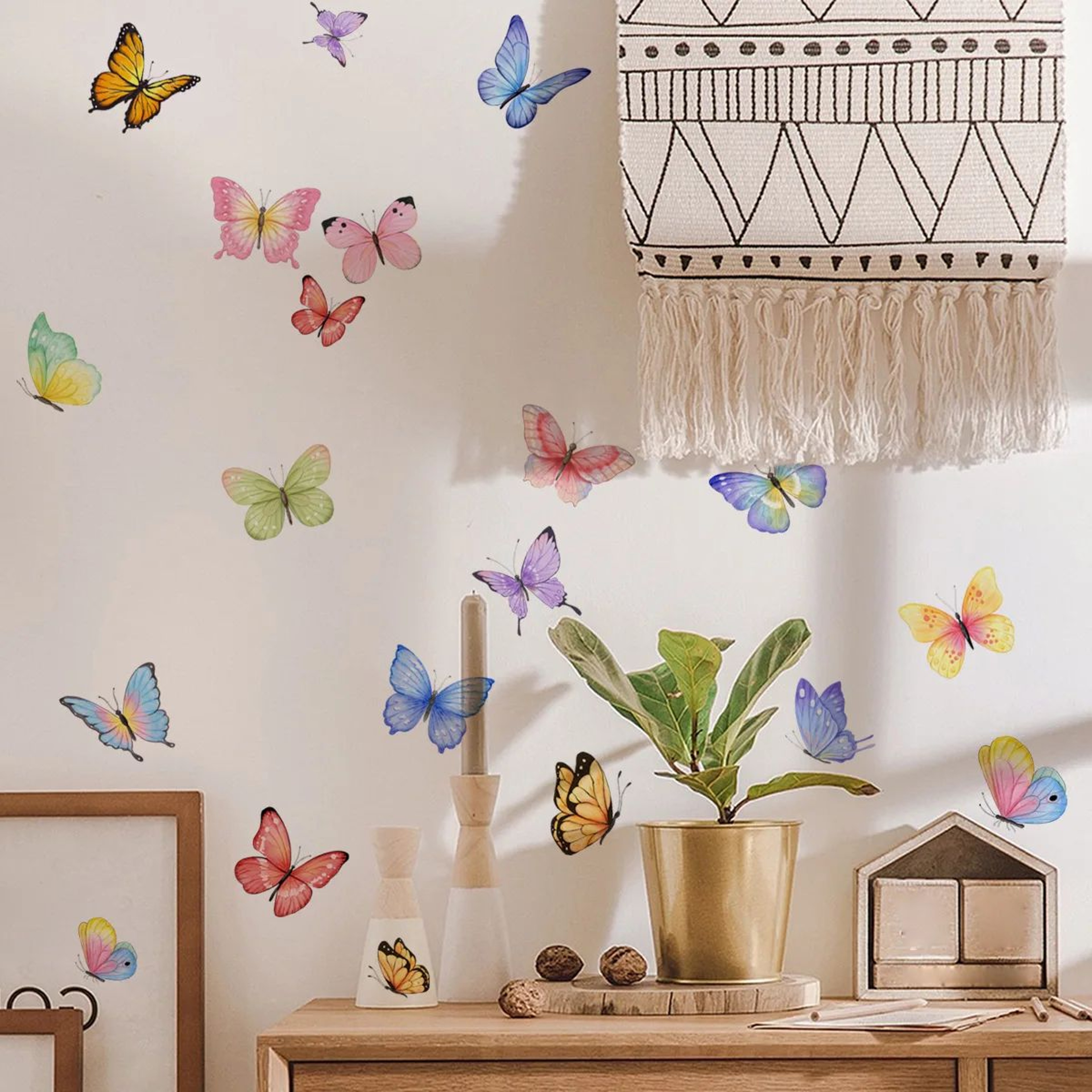 Fluttera Watercolor Butterfly Wall Decals 2