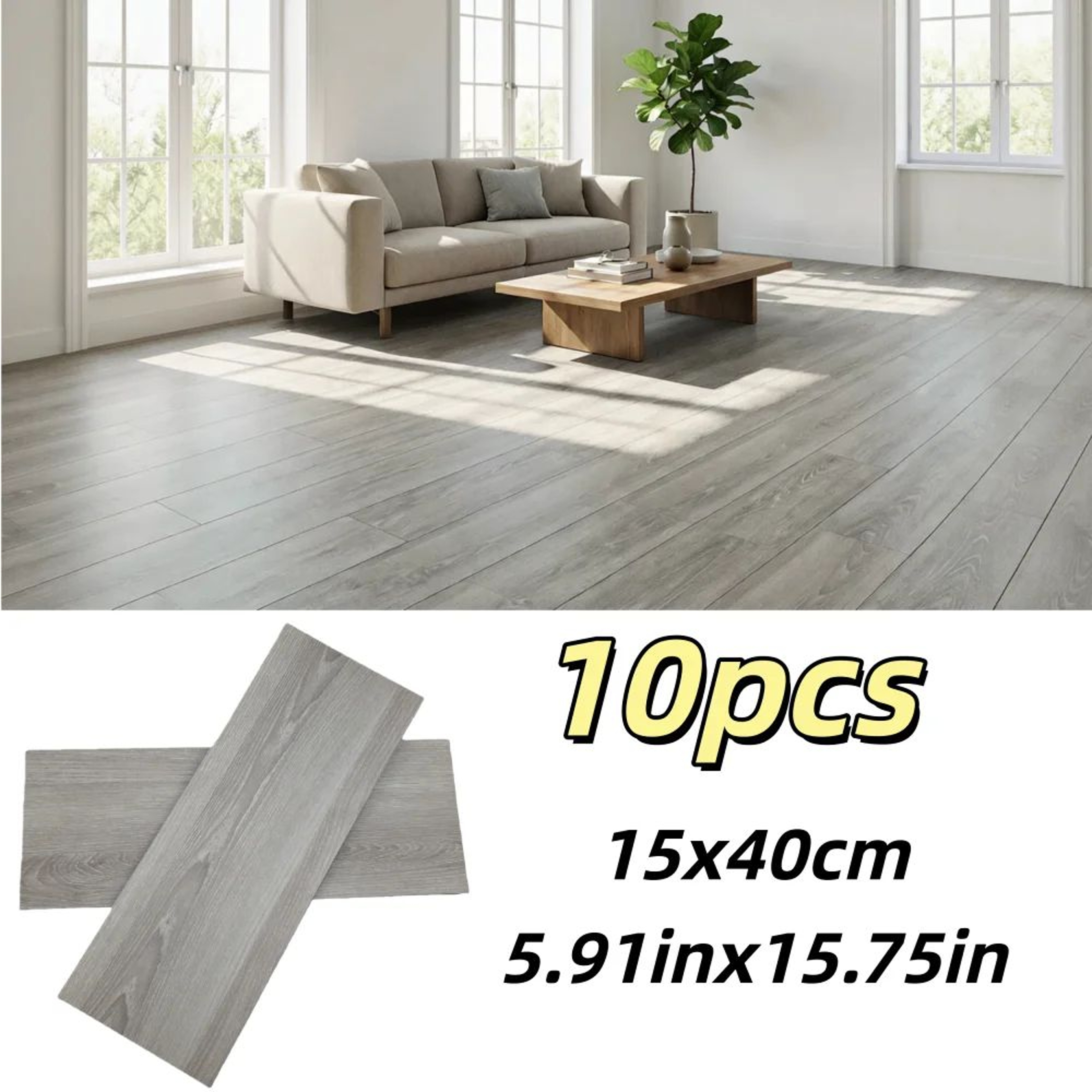 TimberStep Wood Grain Peel And Stick Floor Tiles 6