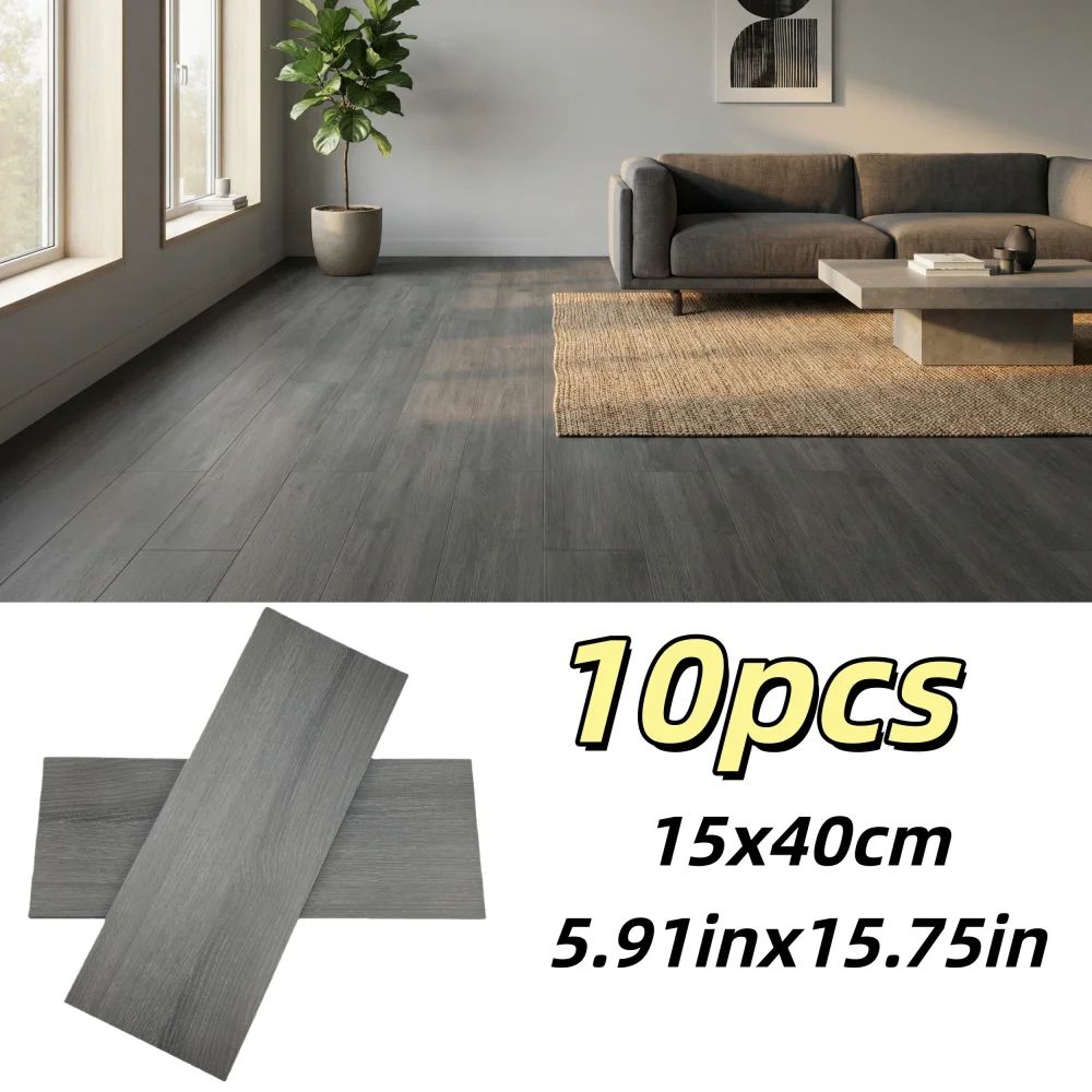 TimberStep Wood Grain Peel And Stick Floor Tiles 7