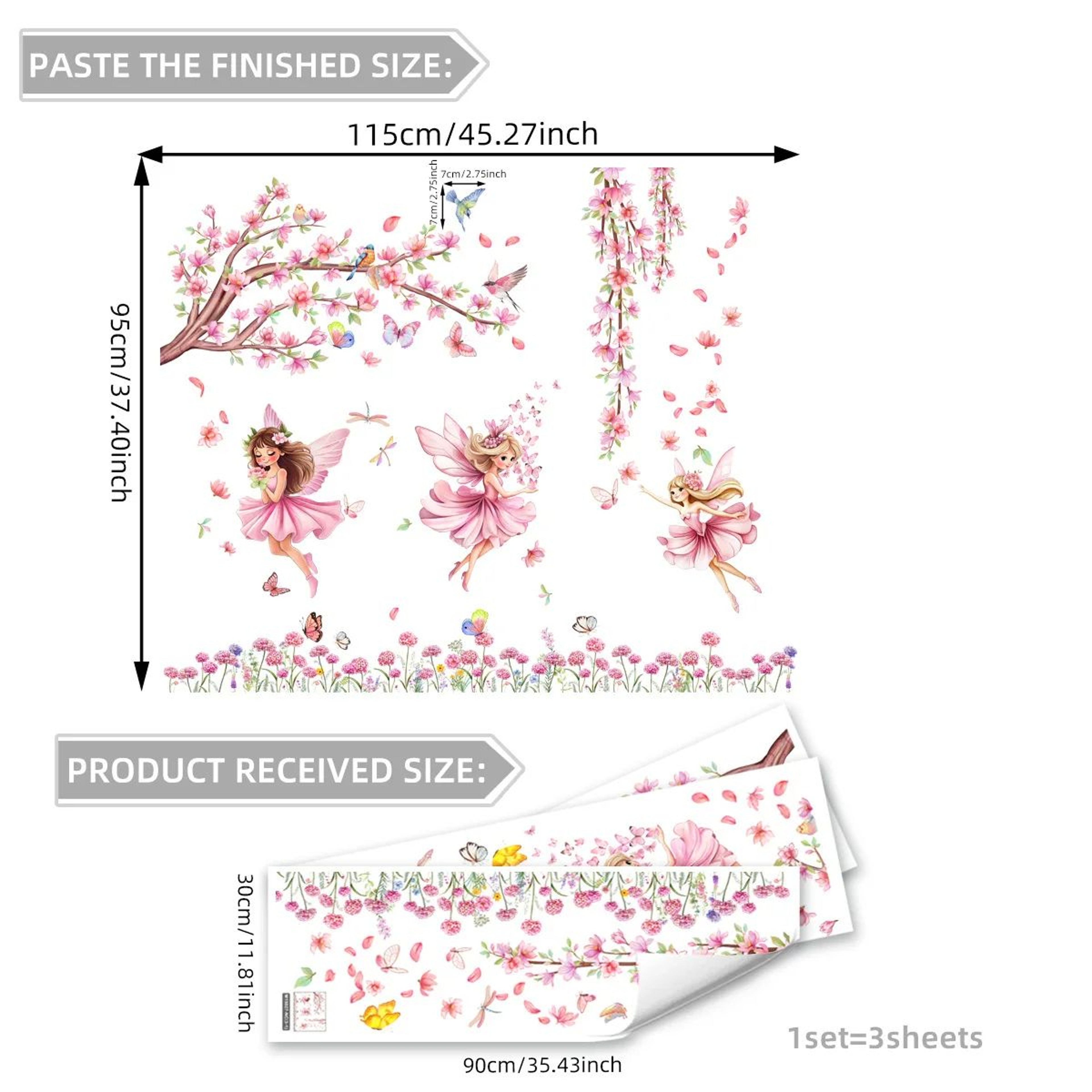 FairyBloom Pink Tree Wall Decals 7