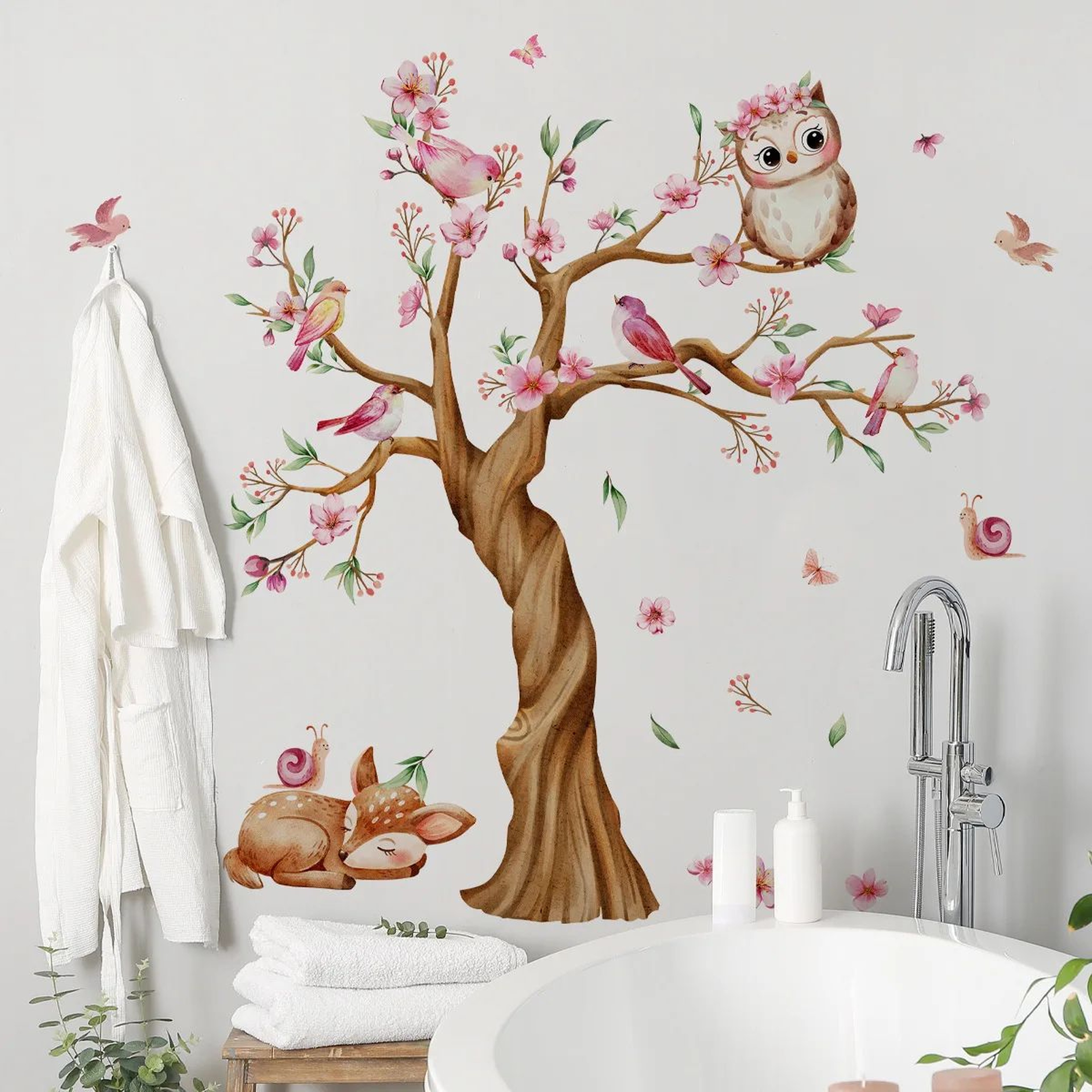 FairyBloom Pink Tree Wall Decals 14