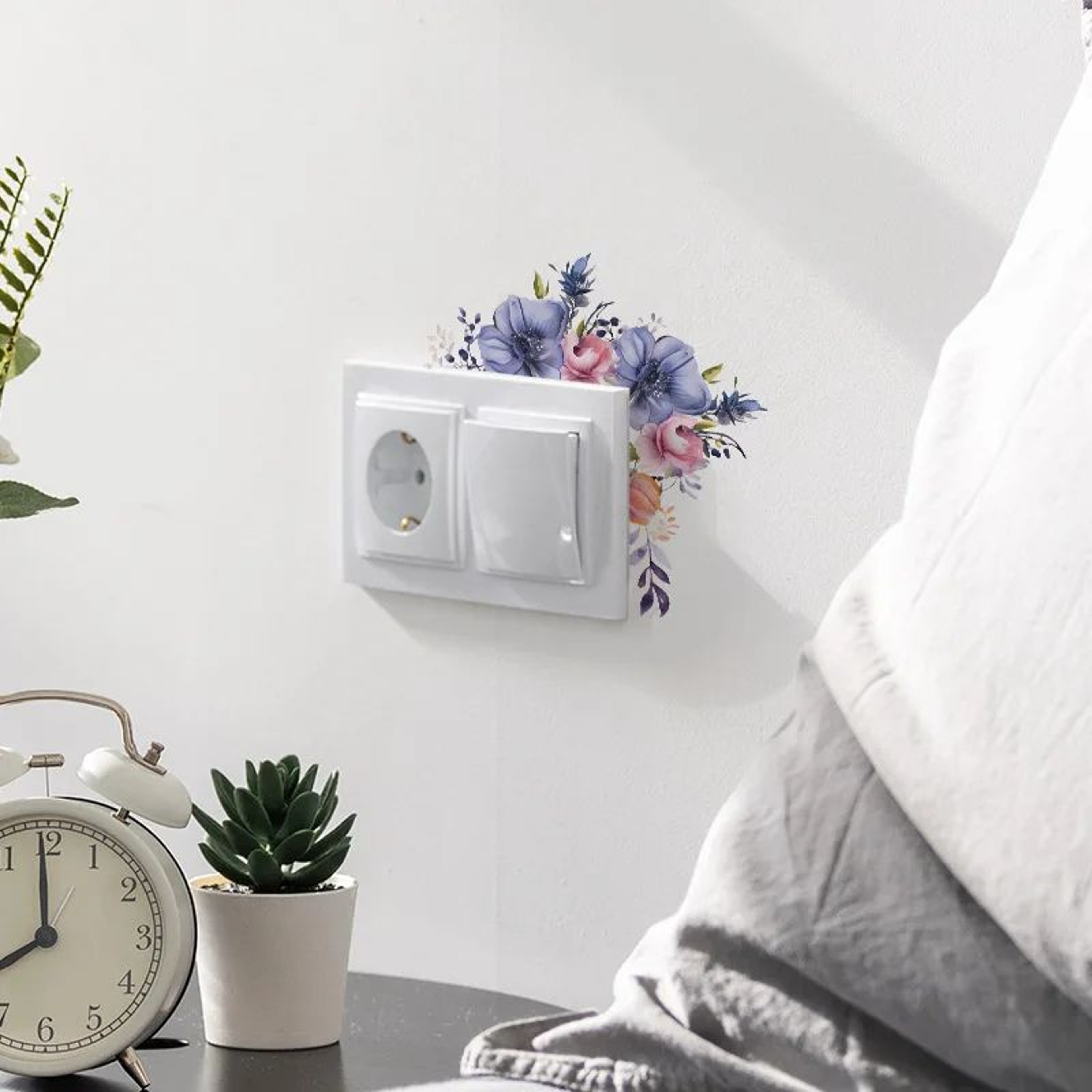 Floralyn Flower Light Switch Wall Decals 7