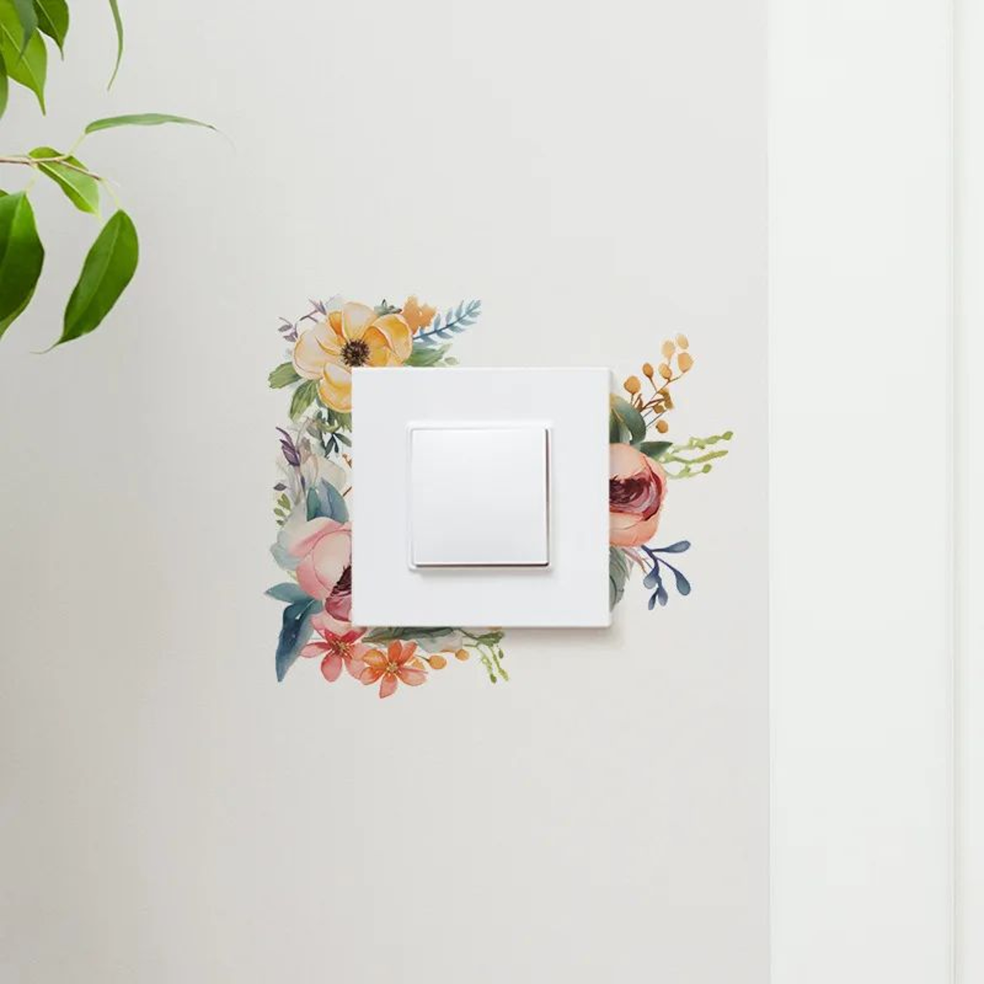Floralyn Flower Light Switch Wall Decals 10