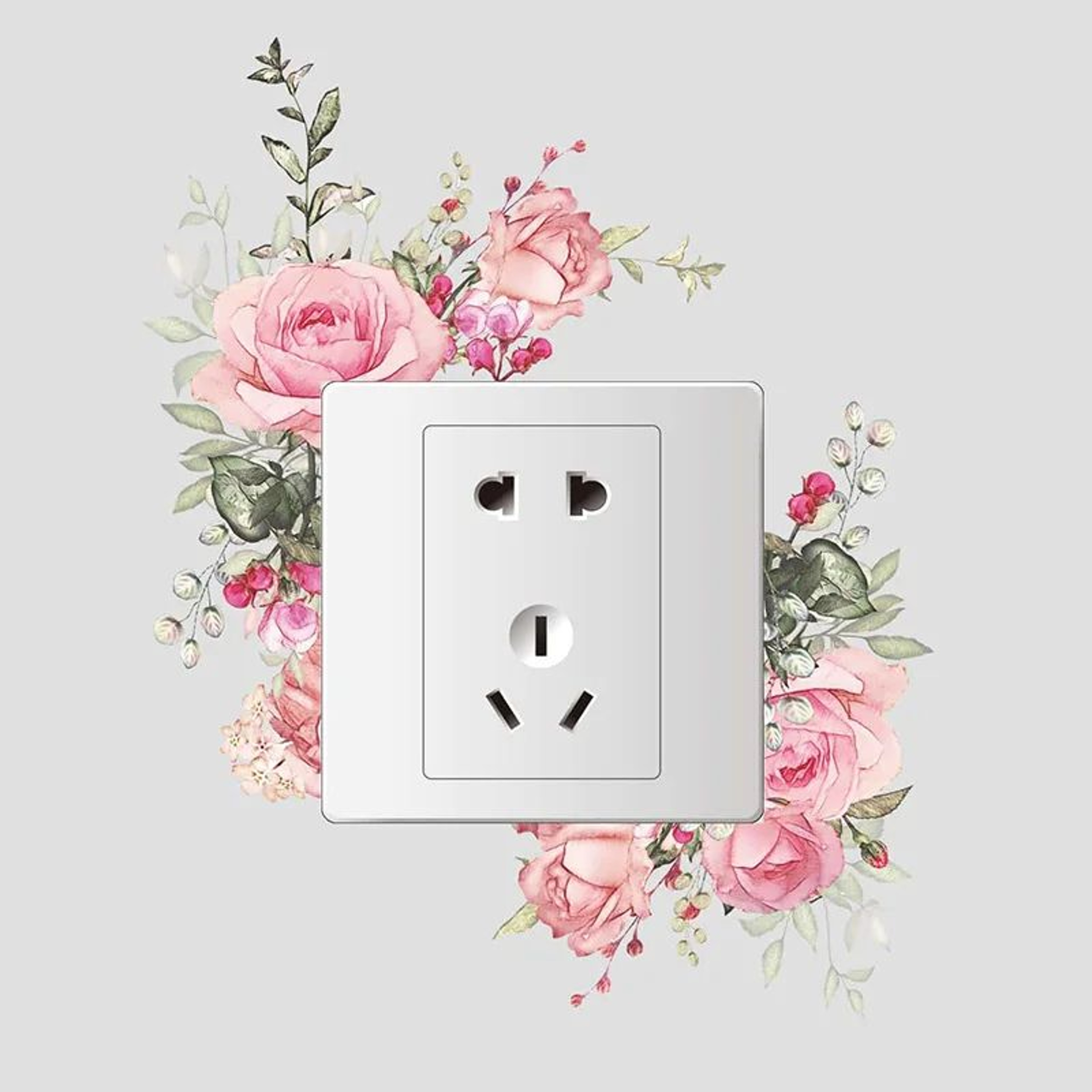 Floralyn Flower Light Switch Wall Decals 15