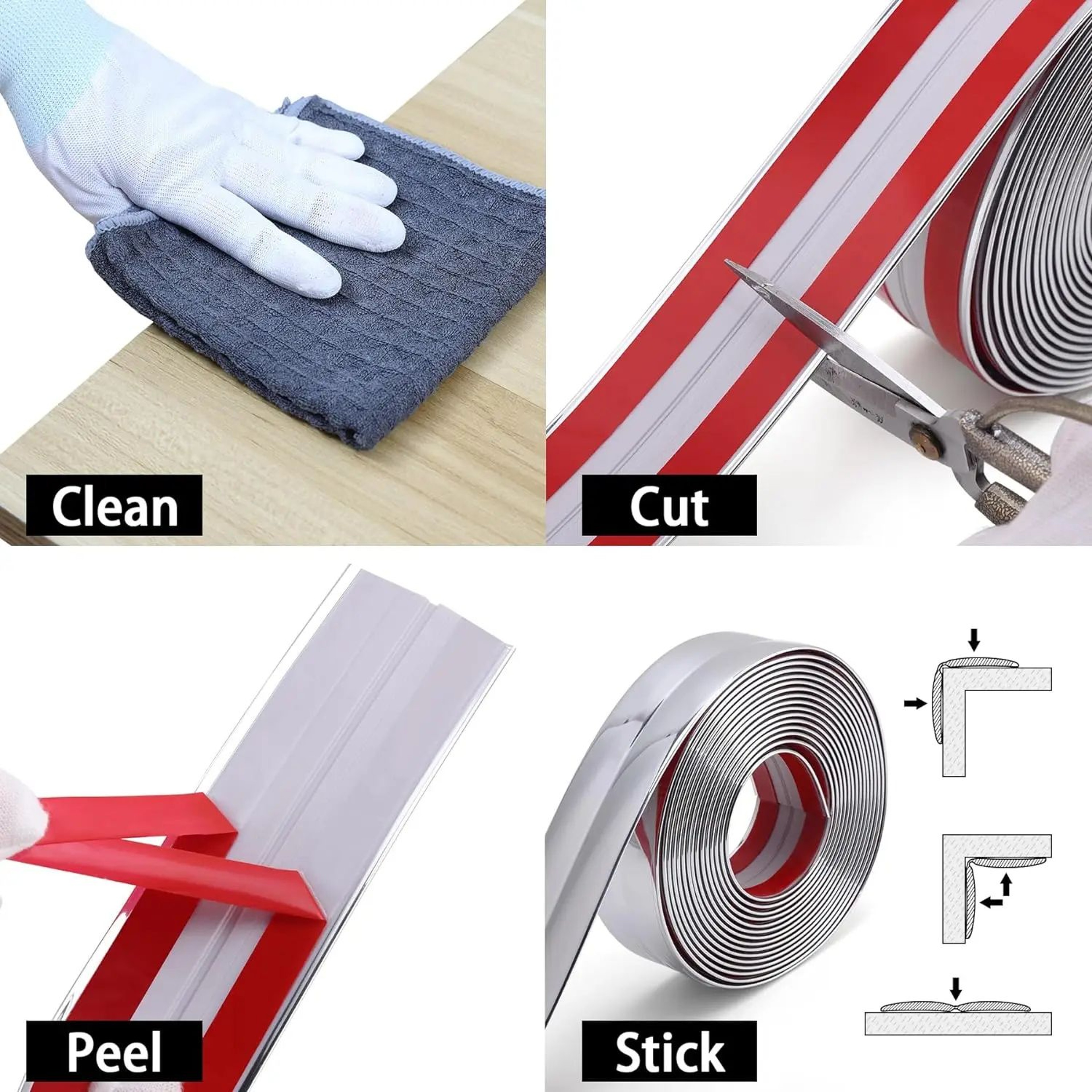 EdgeGuard Self Adhesive PVC Corner Protector 2