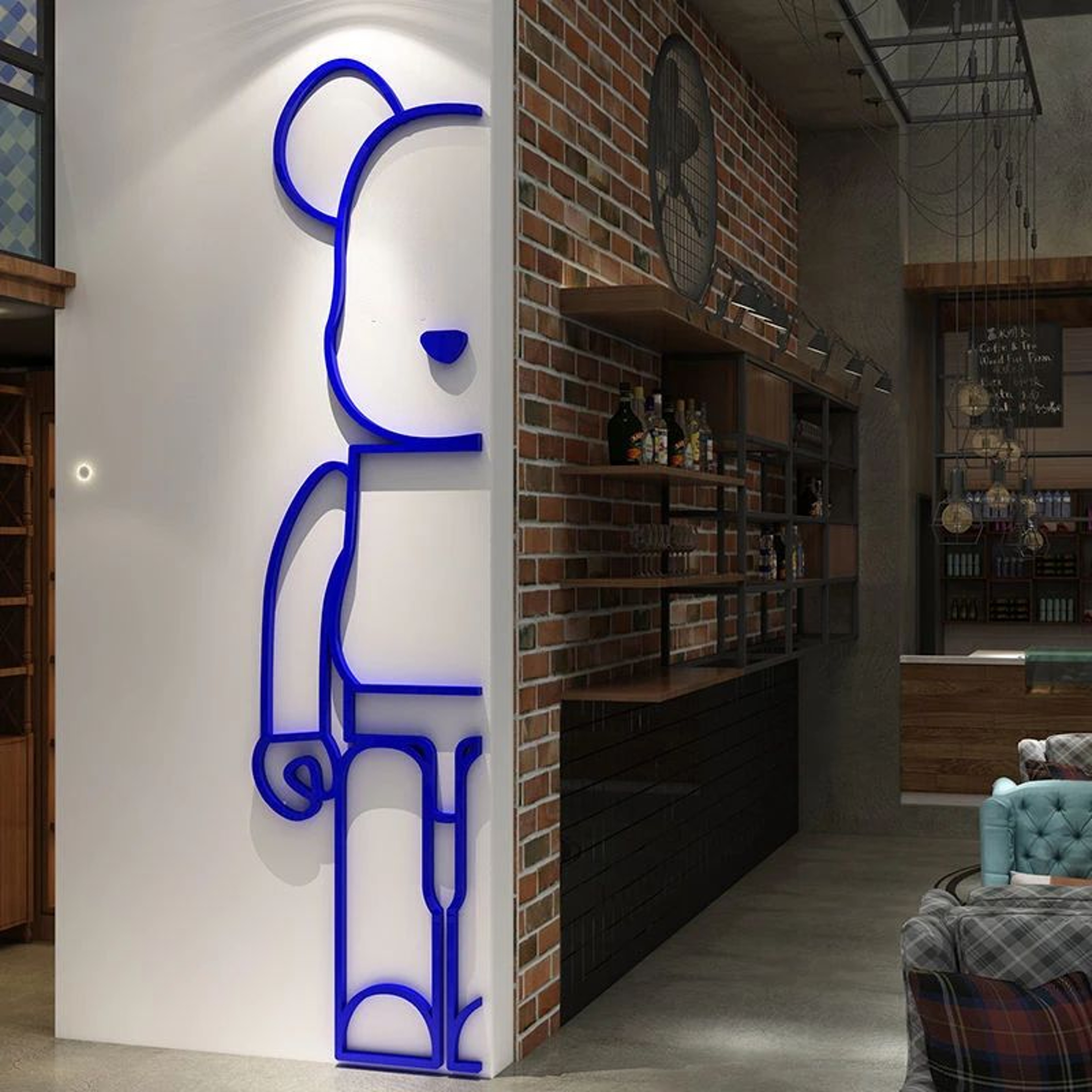Bearlume 3D Acrylic Mirror Bear Wall Decor 3