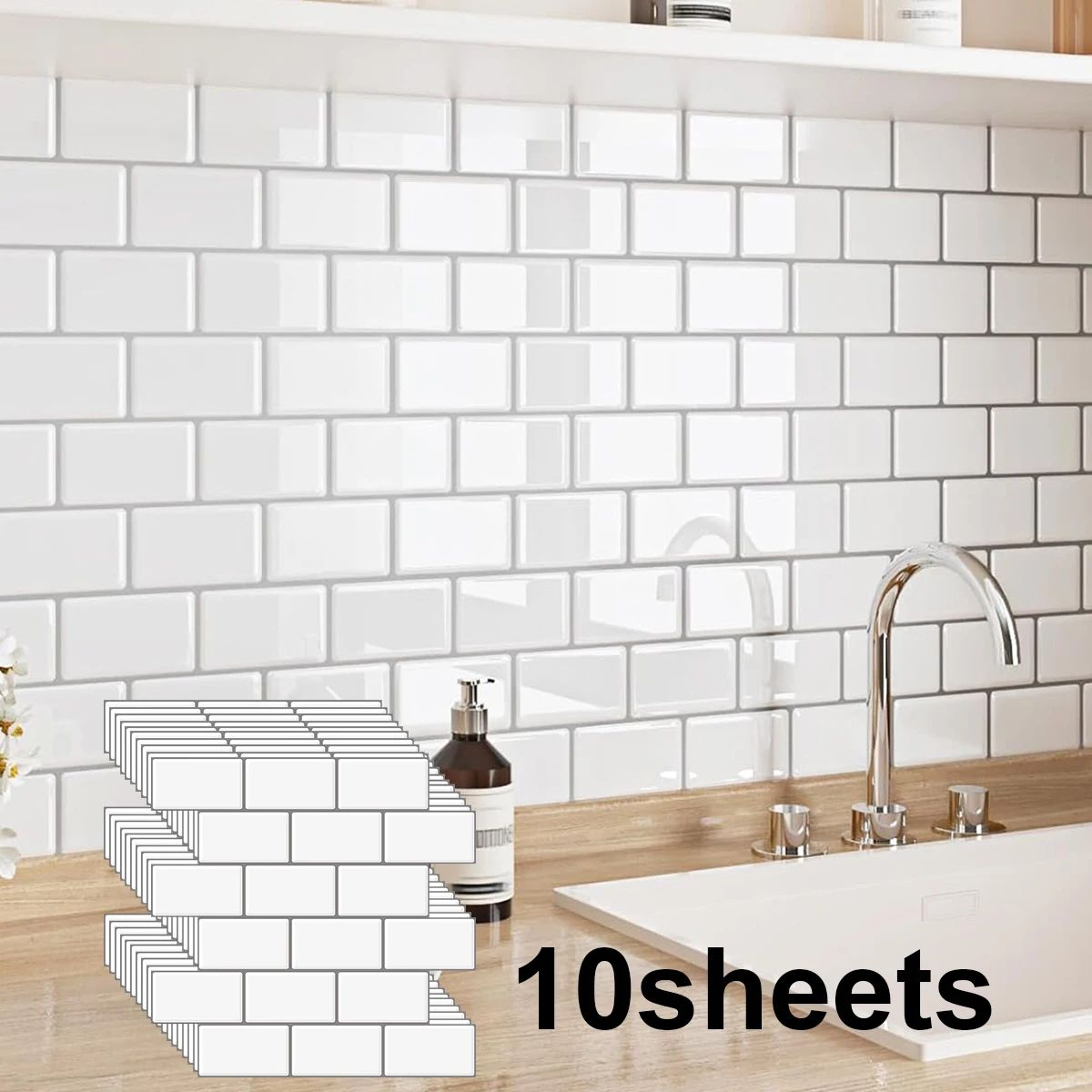Tilevera Waterproof Peel And Stick Backsplash Tiles 9