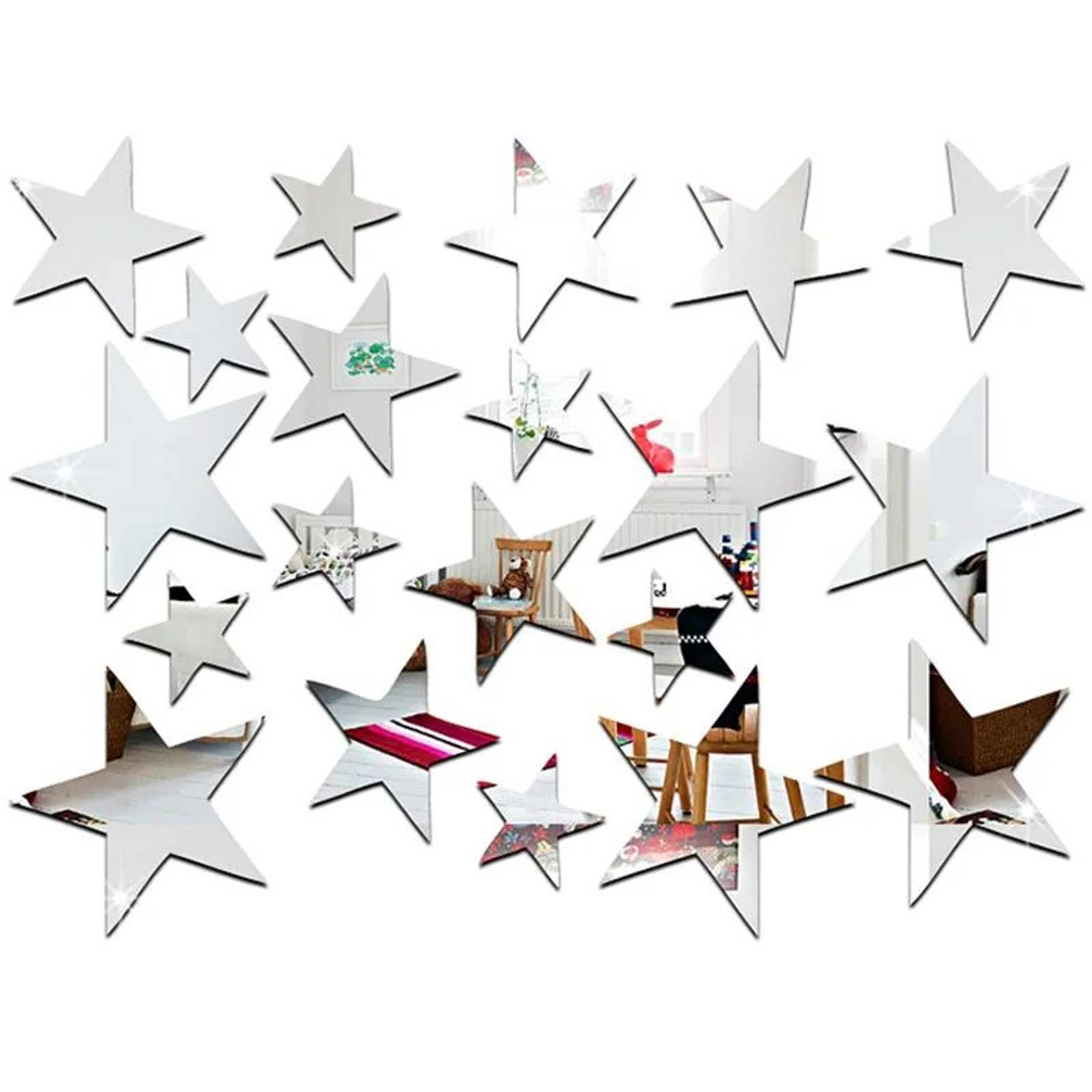 Stellara Acrylic Star Mirror Wall Stickers 11