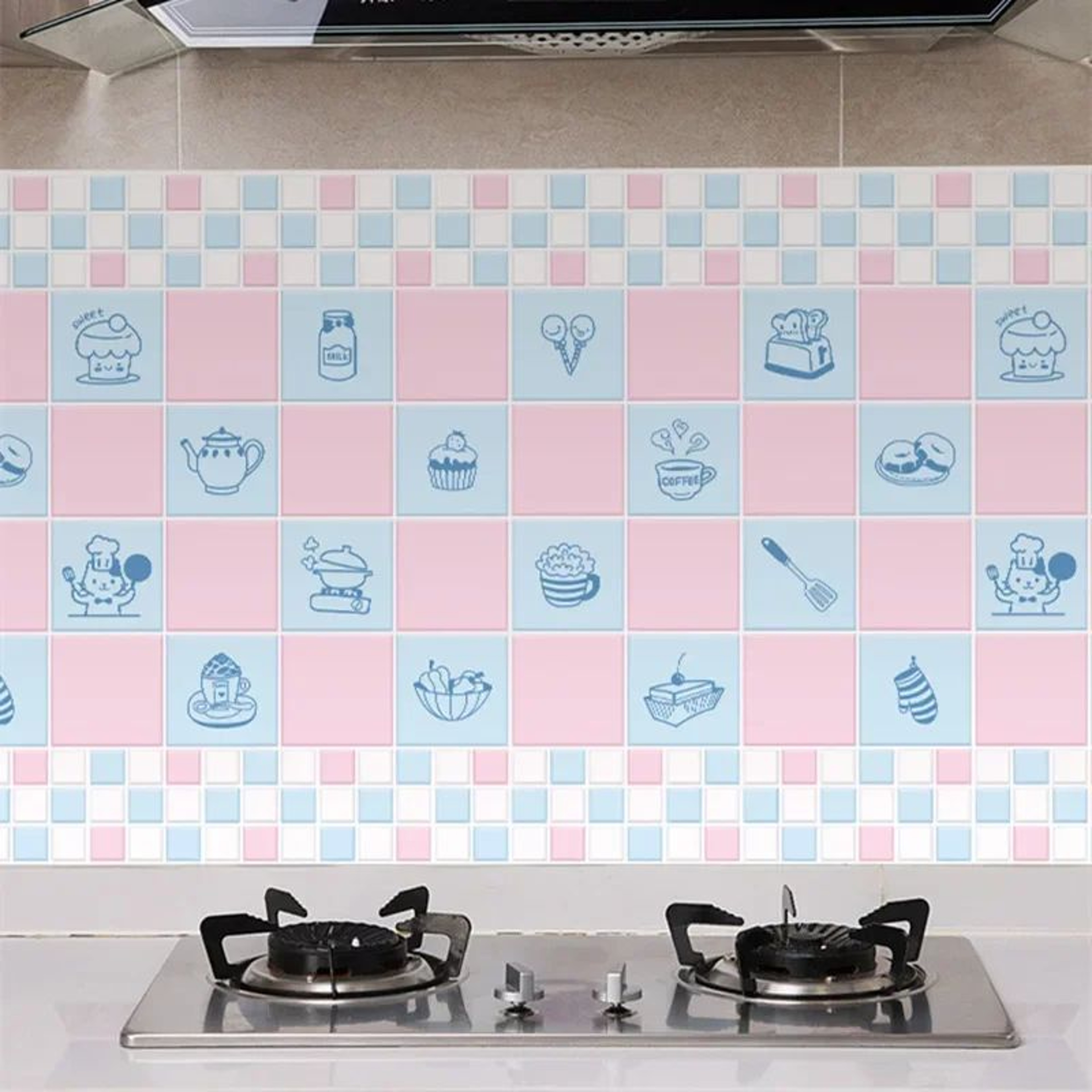 HeatShield Oil Proof Peel And Stick Kitchen Wallpaper 29