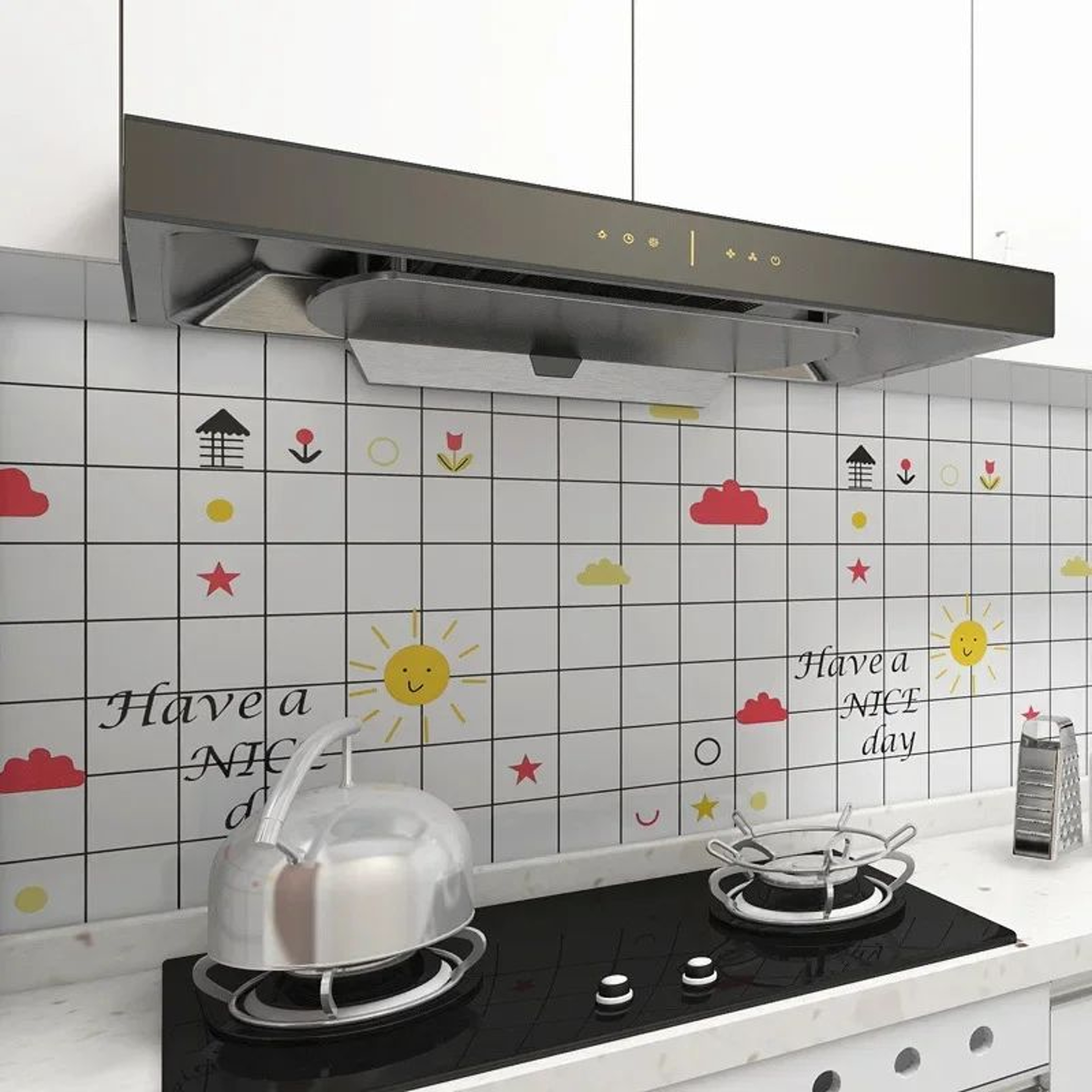 HeatShield Oil Proof Peel And Stick Kitchen Wallpaper 17