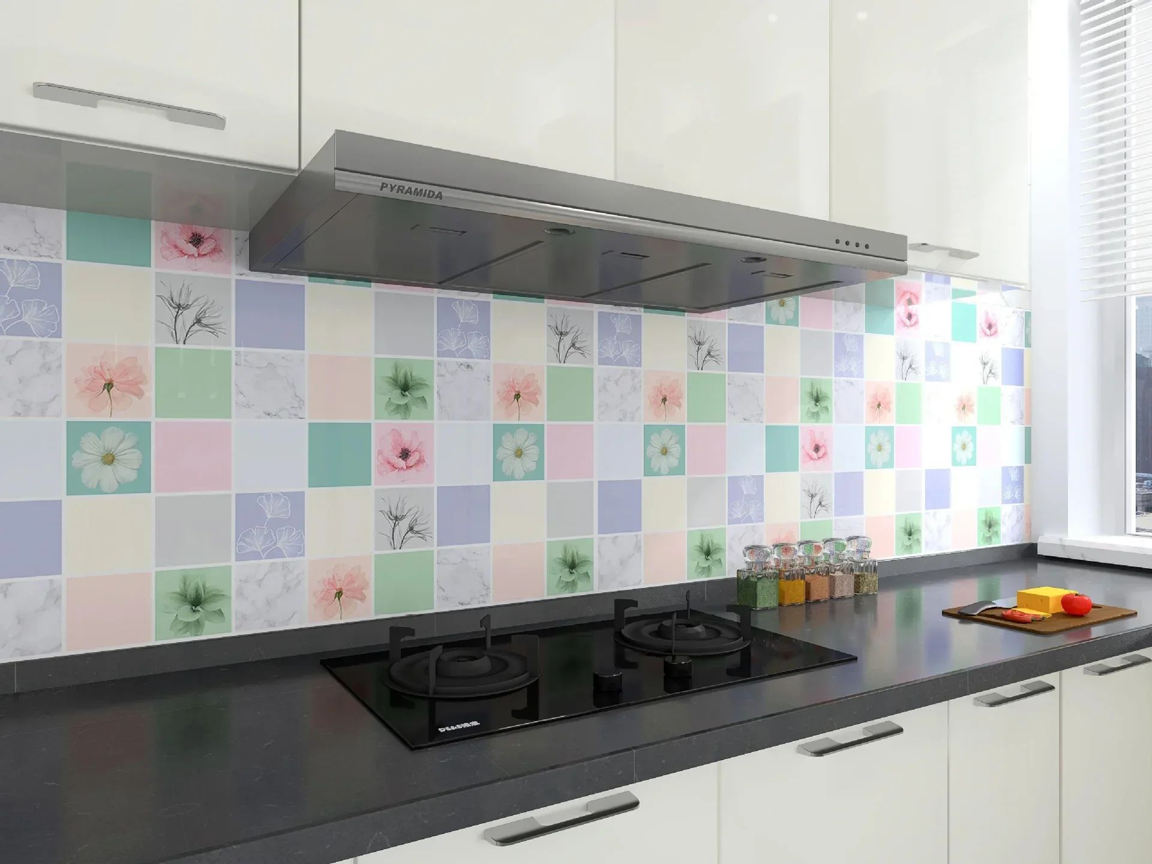 HeatShield Oil Proof Peel And Stick Kitchen Wallpaper 19