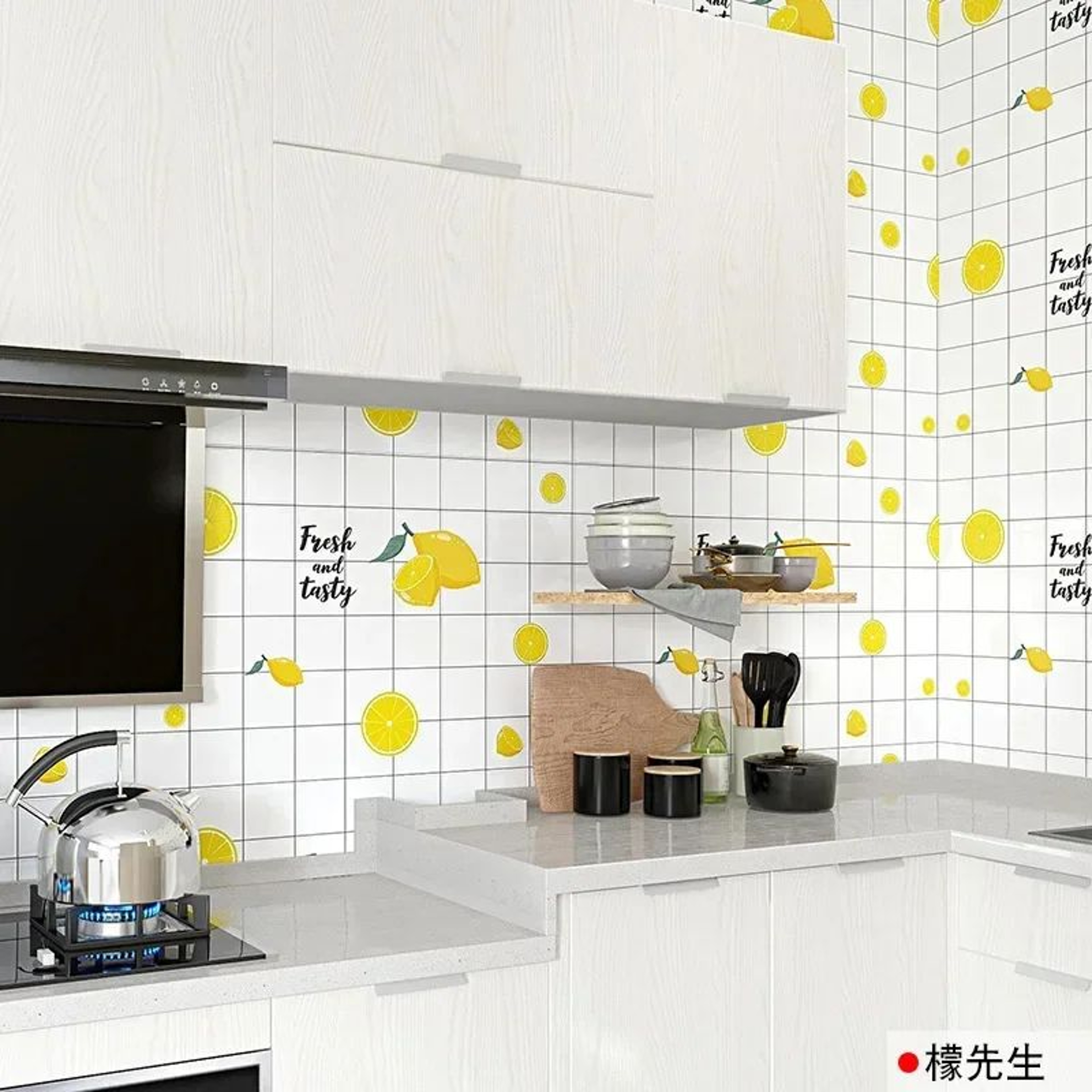 HeatShield Oil Proof Peel And Stick Kitchen Wallpaper 28