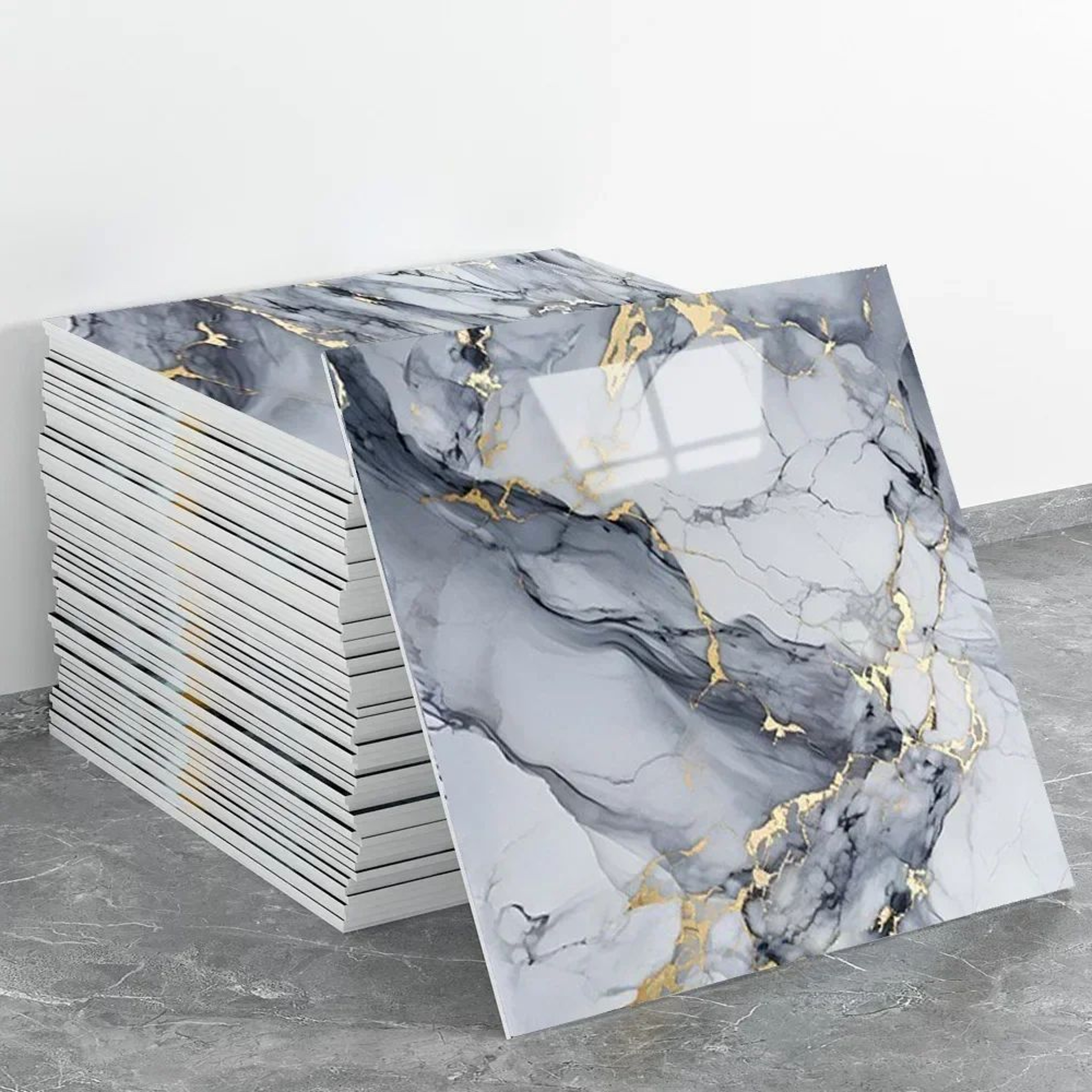 Marblevia 3D Peel And Stick Marble Wall Tiles 8