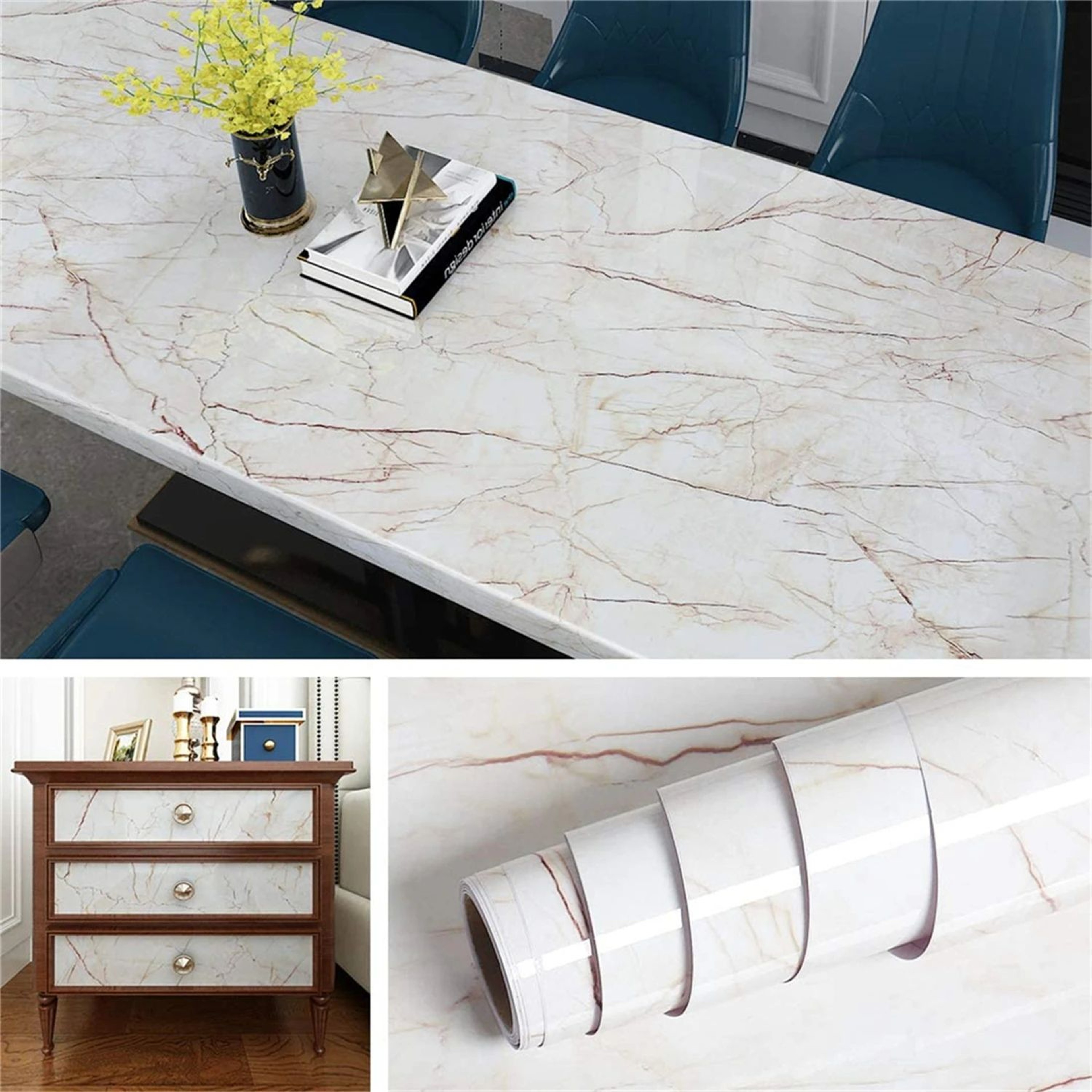 Pearlisse Pink Marble Peel And Stick Wallpaper 11