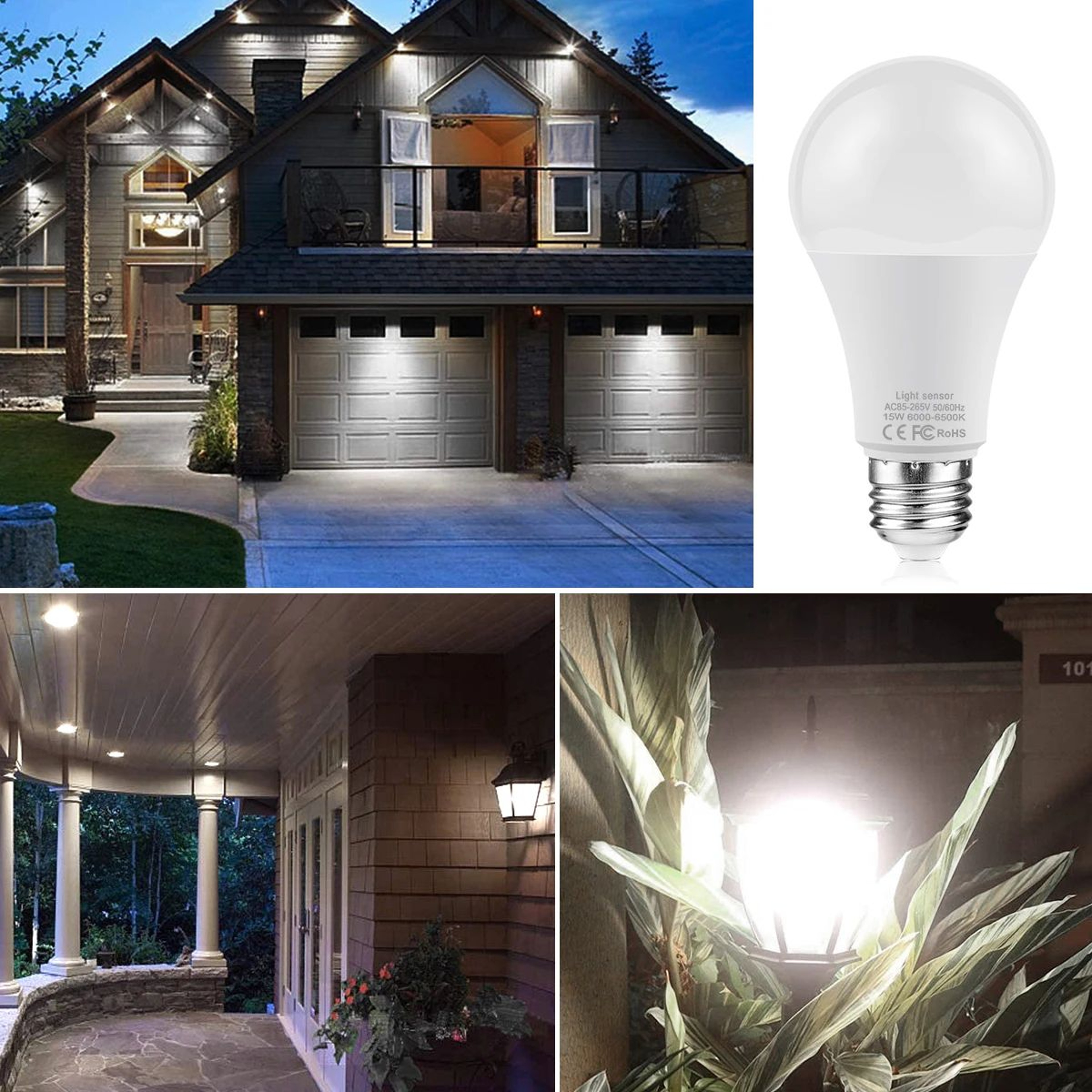DawnGlow 15W Automatic Dusk To Dawn LED Bulb 5