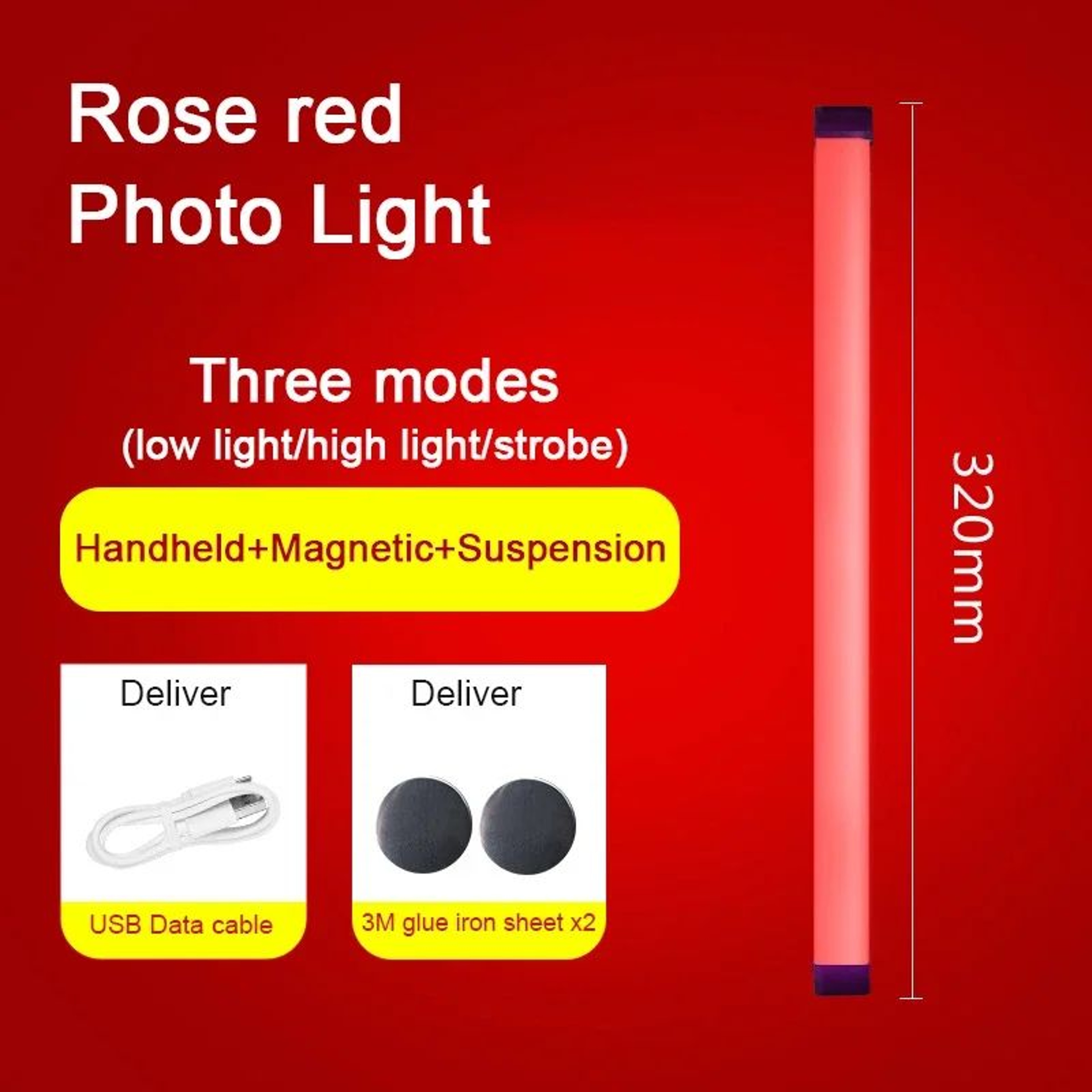 Rechargeable LED Video Light Wand Photography Fill Light 13