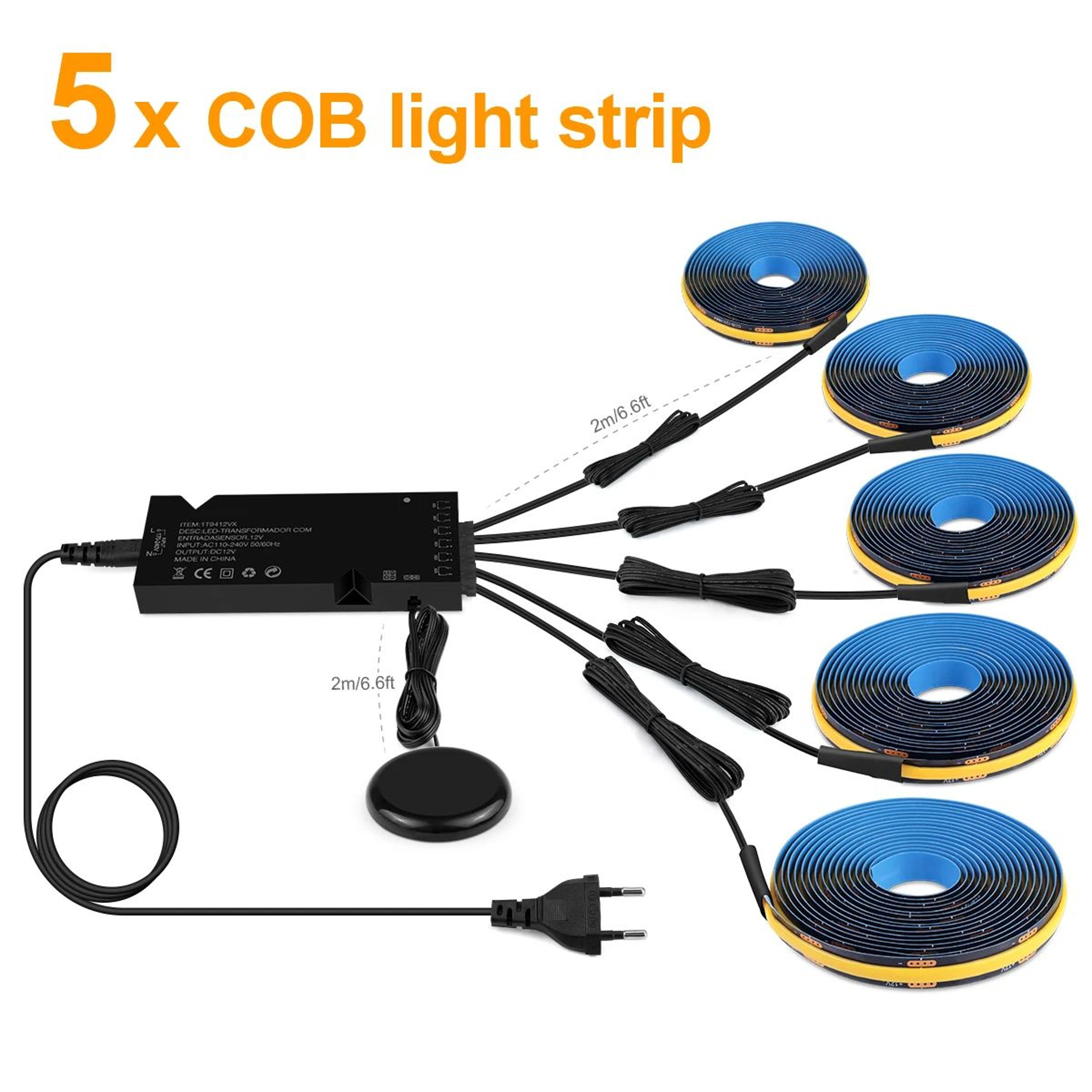 Dimmable Touch Sensor COB LED Strip Light 10