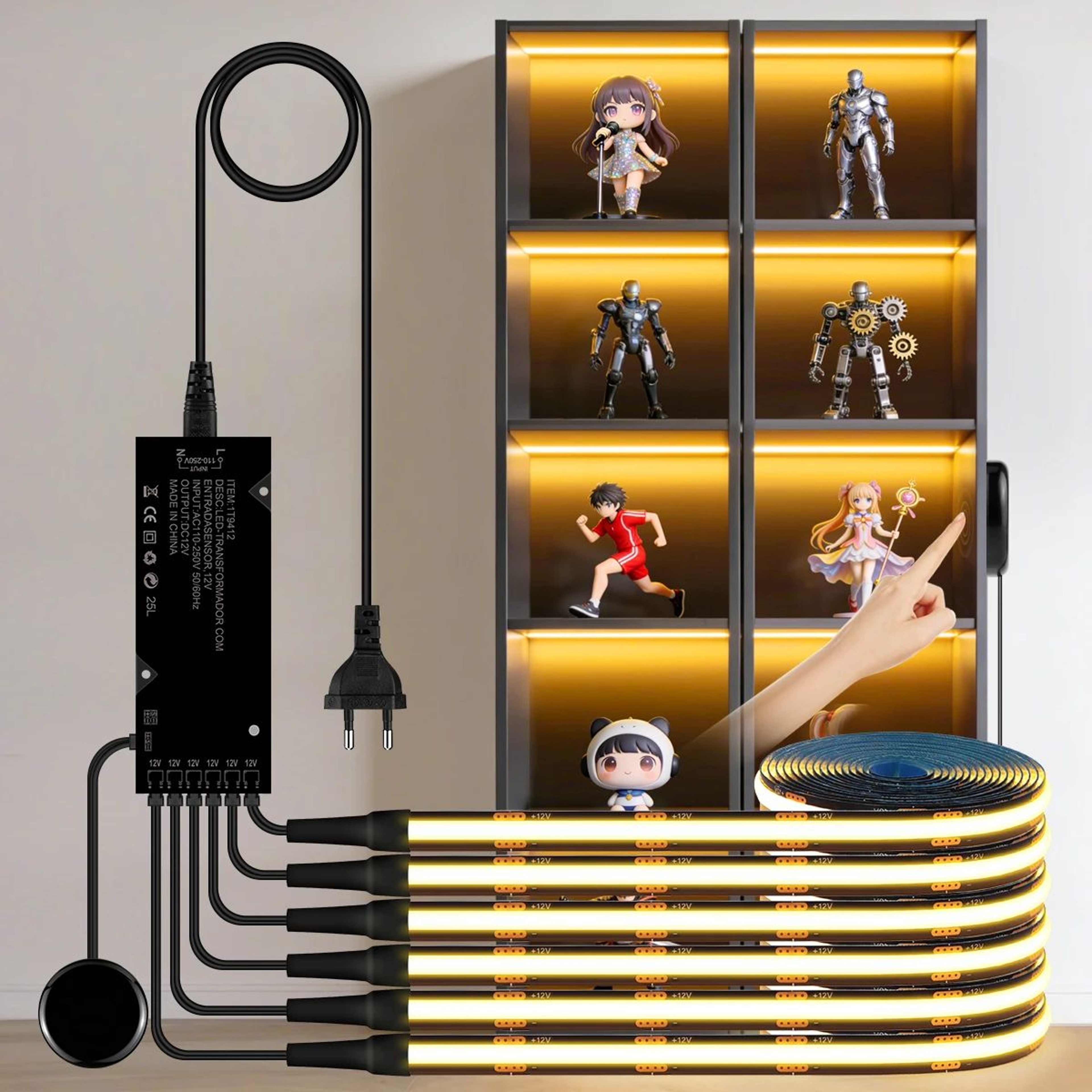 Dimmable Touch Sensor COB LED Strip Light 0