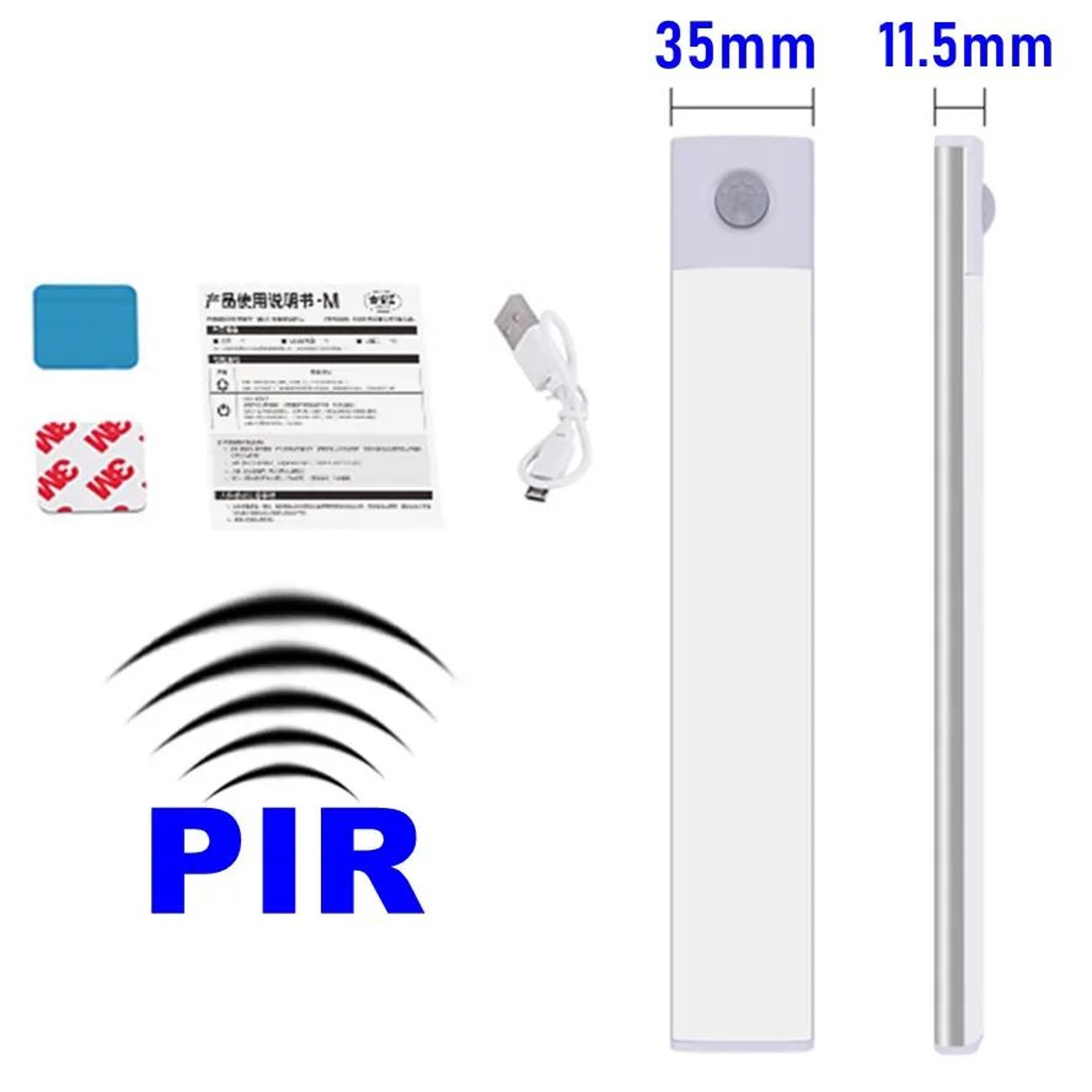 Rechargeable Motion Sensor LED Under Cabinet Light 7