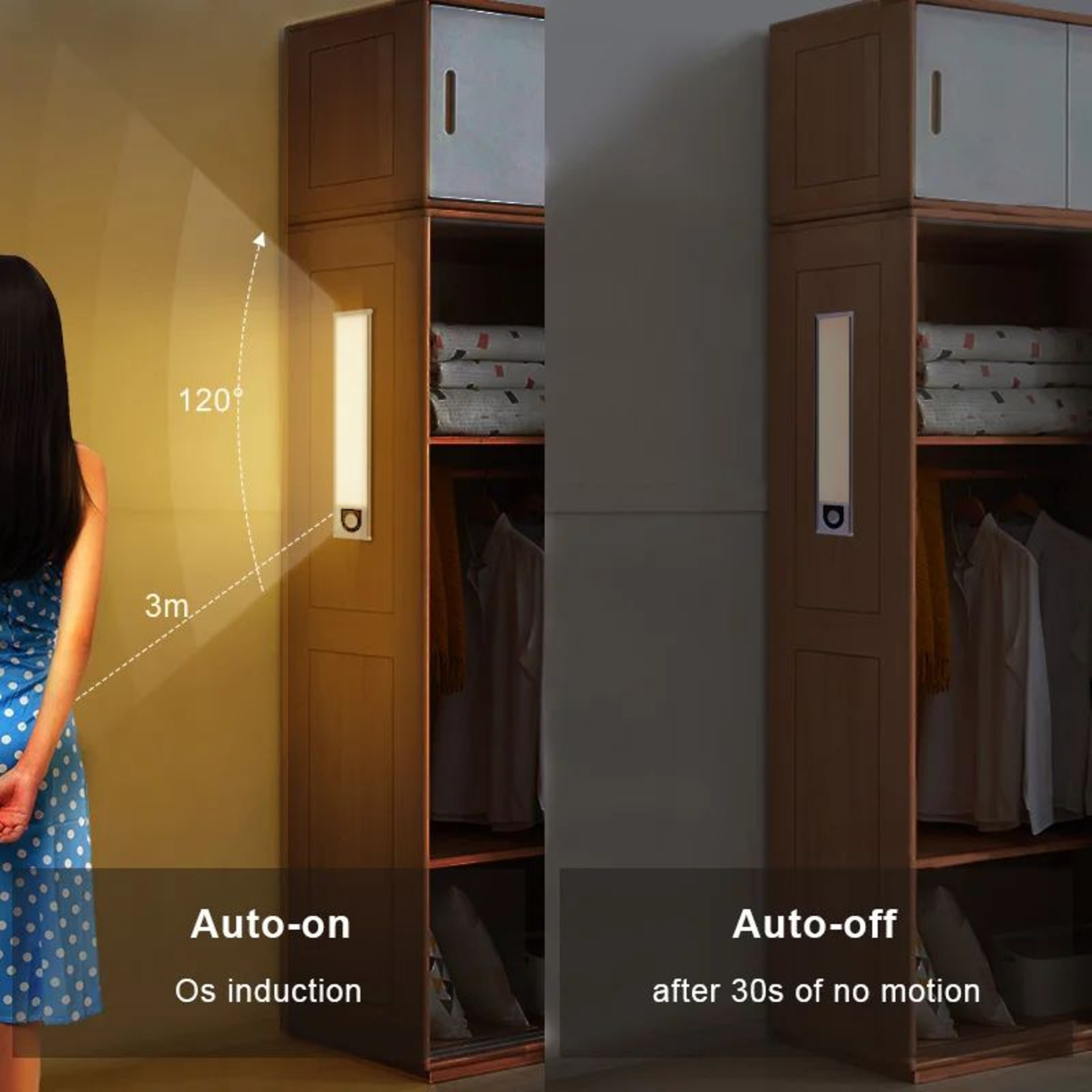 Rechargeable Motion Sensor LED Under Cabinet Light 3