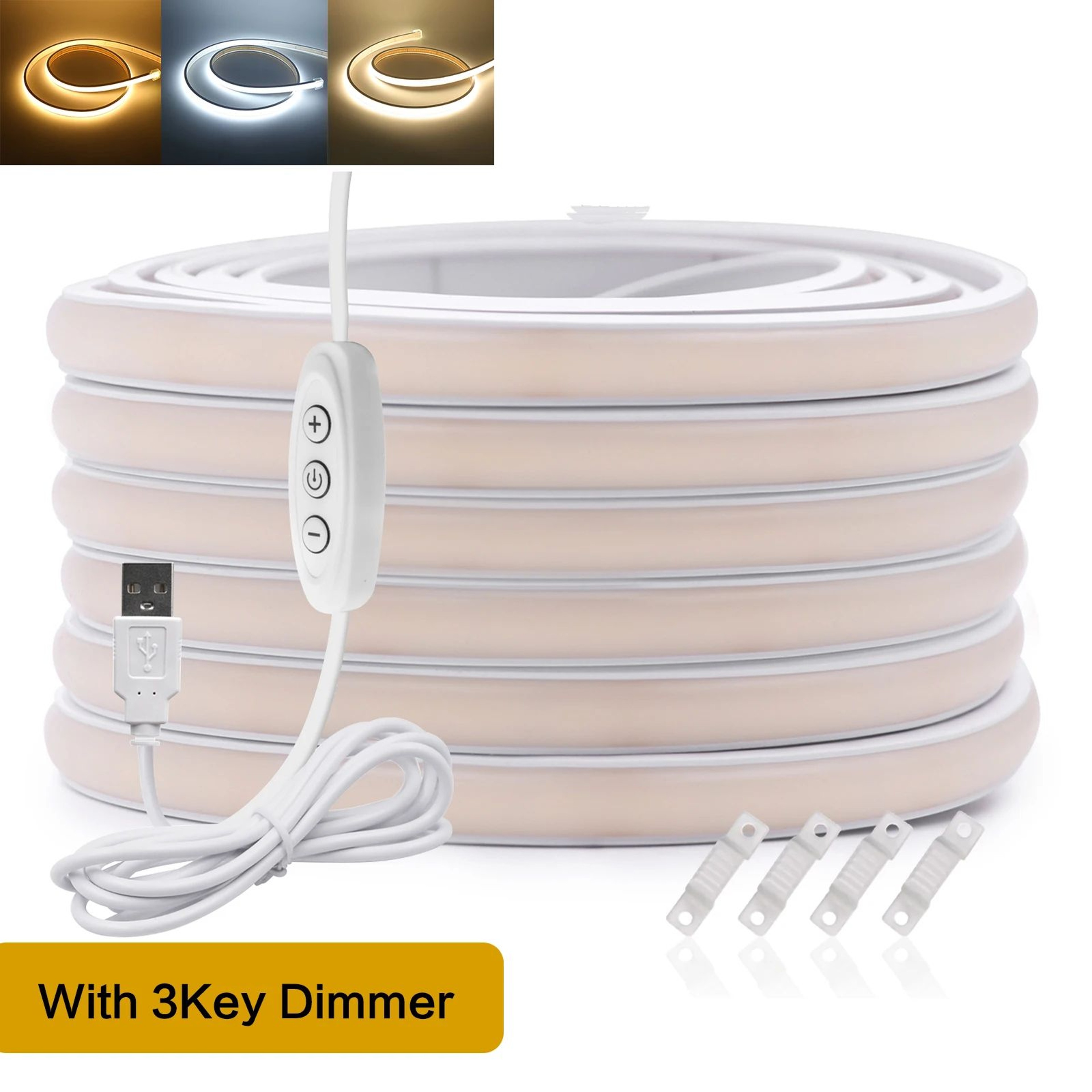 Dimmable USB COB LED Strip Light With Touch Sensor 9