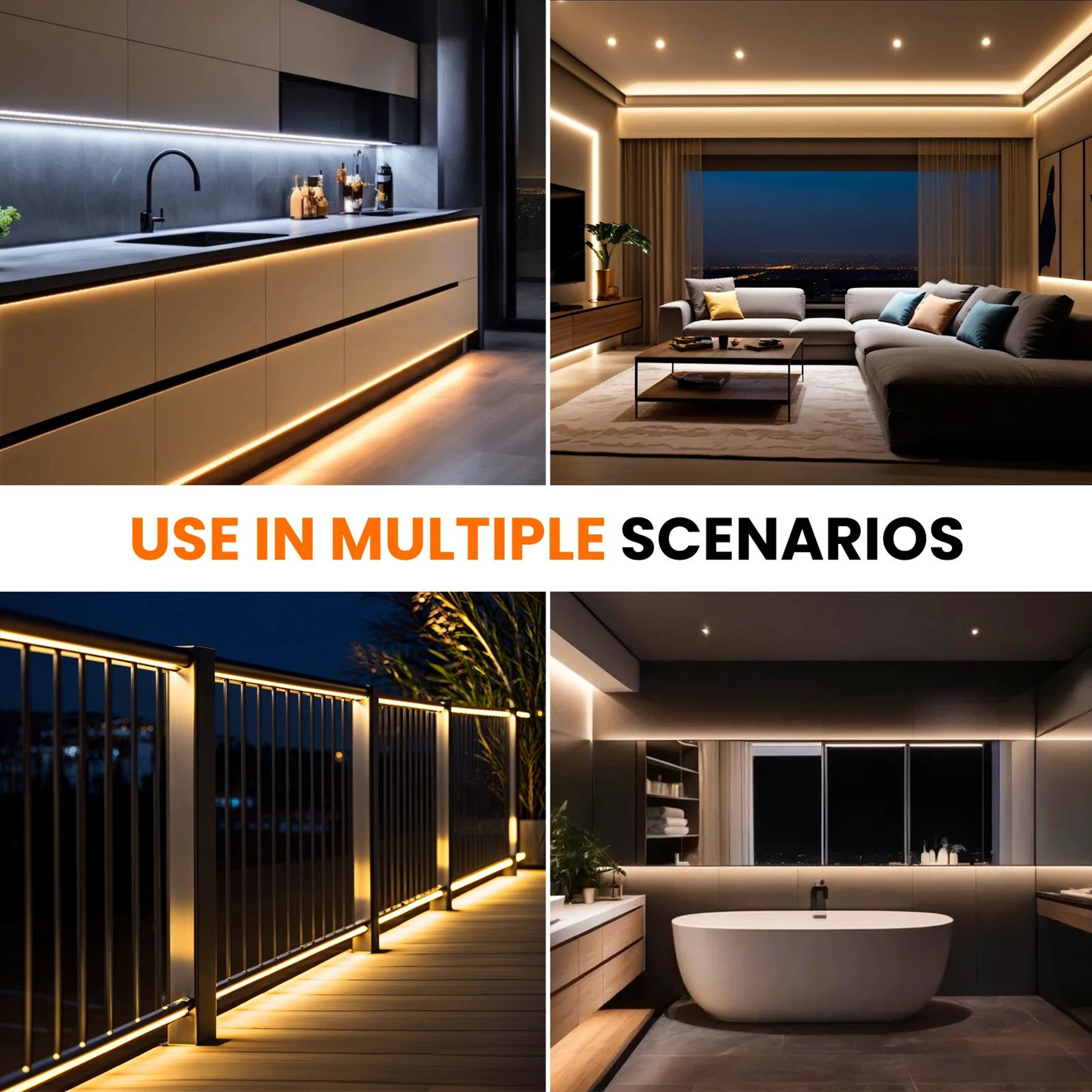 Dimmable USB COB LED Strip Light With Touch Sensor 1