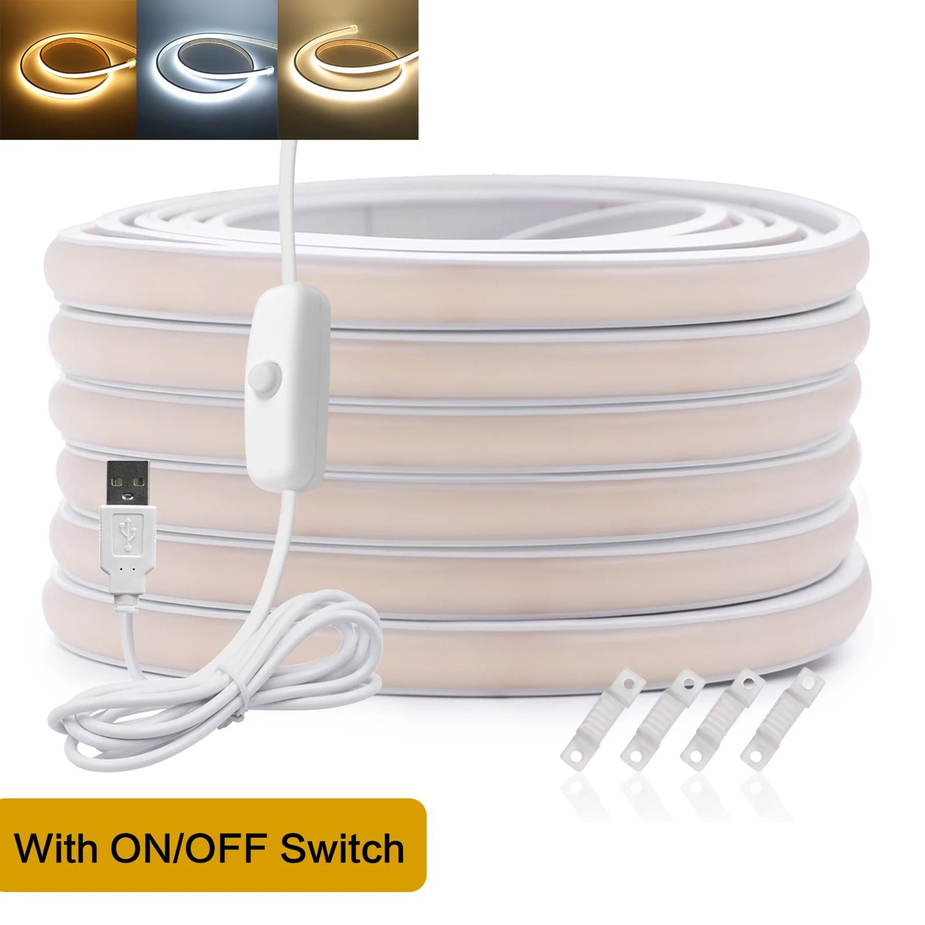 Dimmable USB COB LED Strip Light With Touch Sensor 10