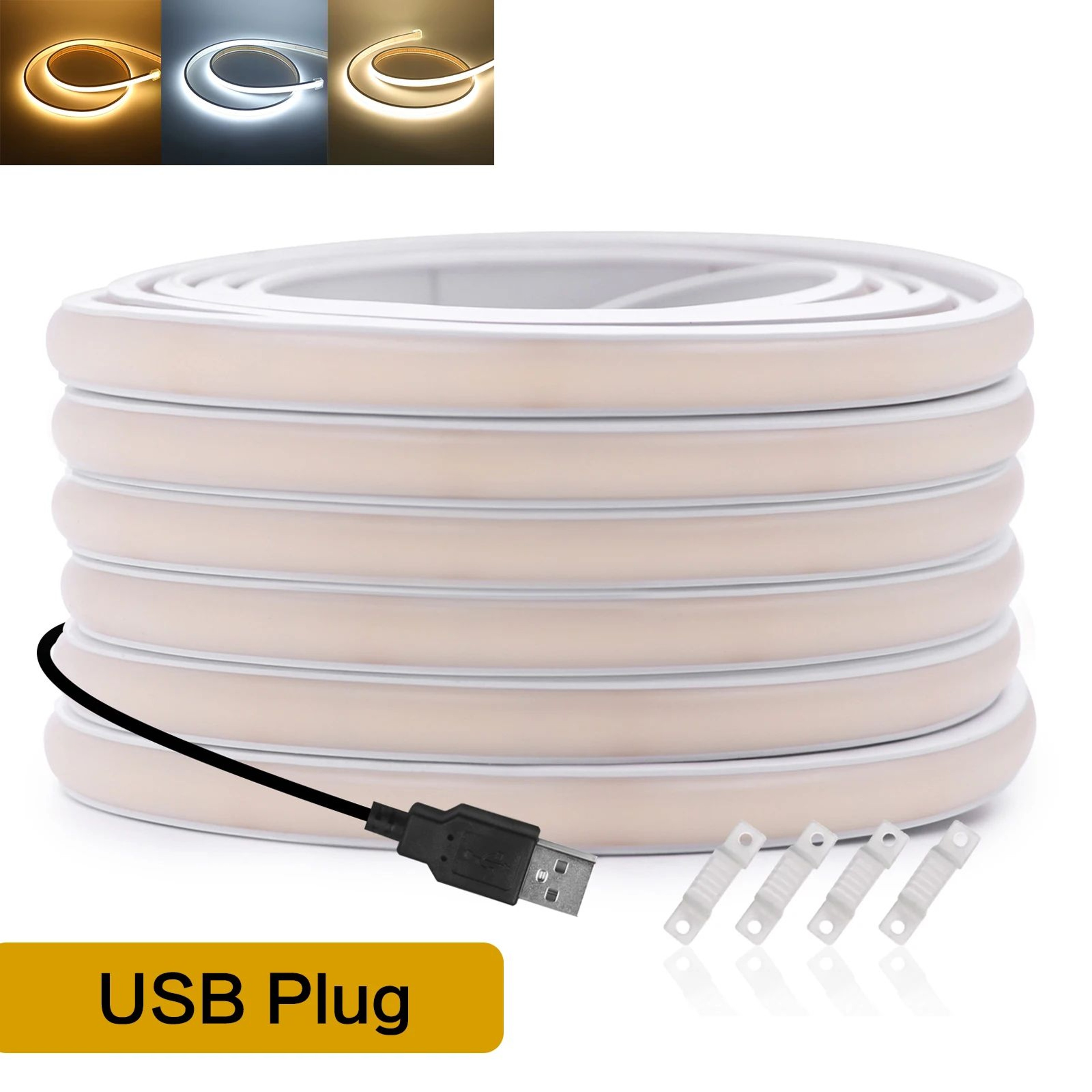 Dimmable USB COB LED Strip Light With Touch Sensor 8