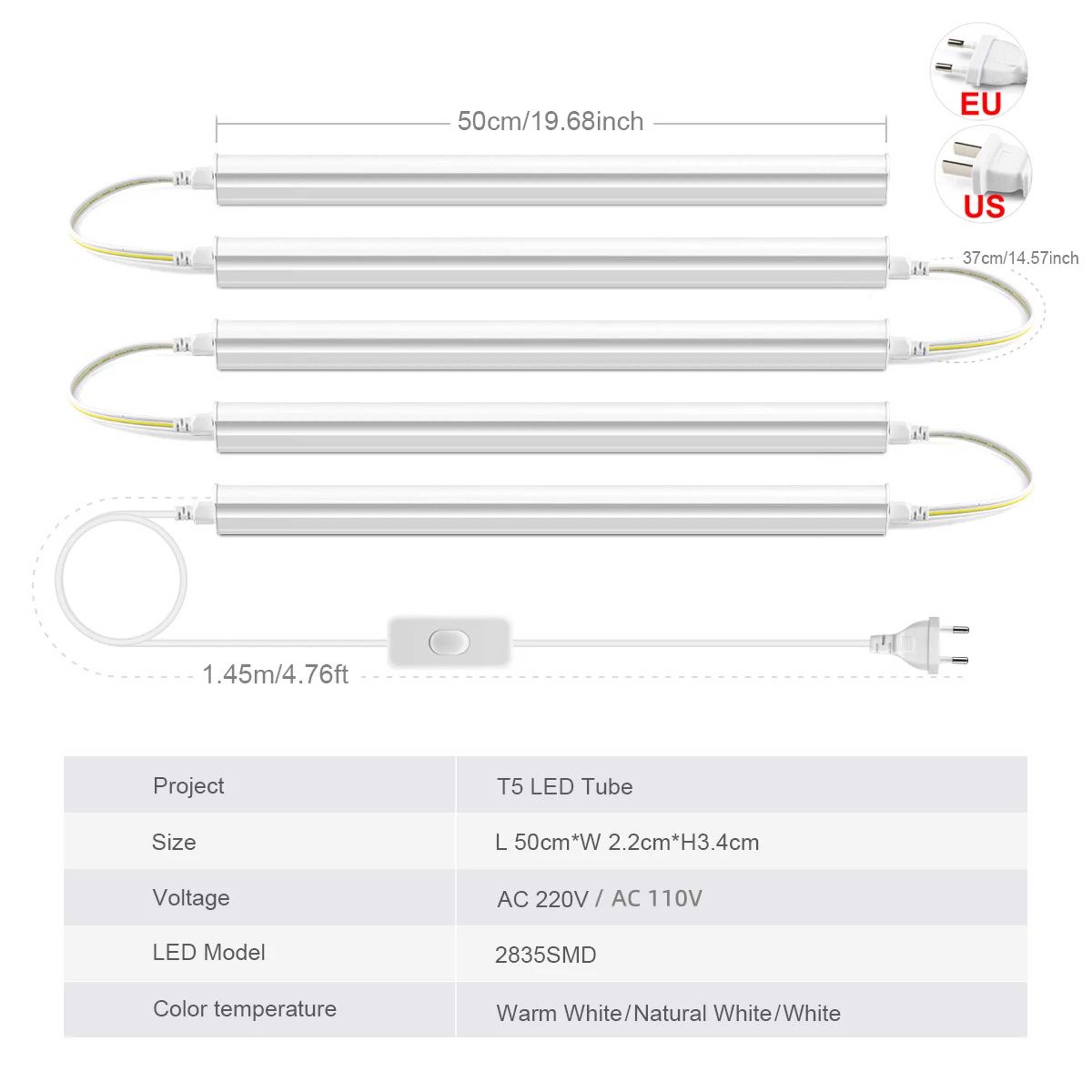 15W T5 LED Tube Light Flicker Free Ceiling Lamp 2