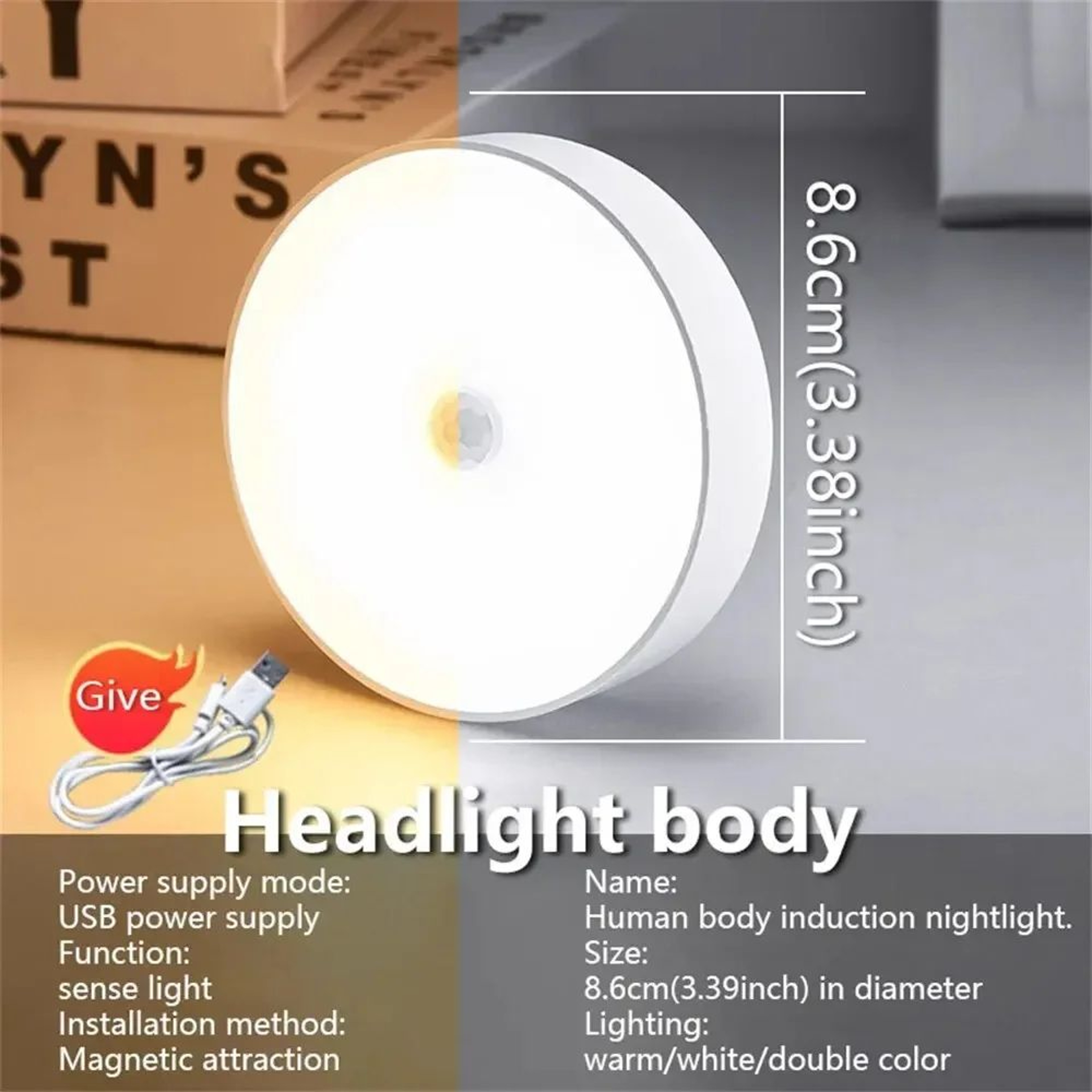 Portable Rechargeable Motion Sensor LED Light 4