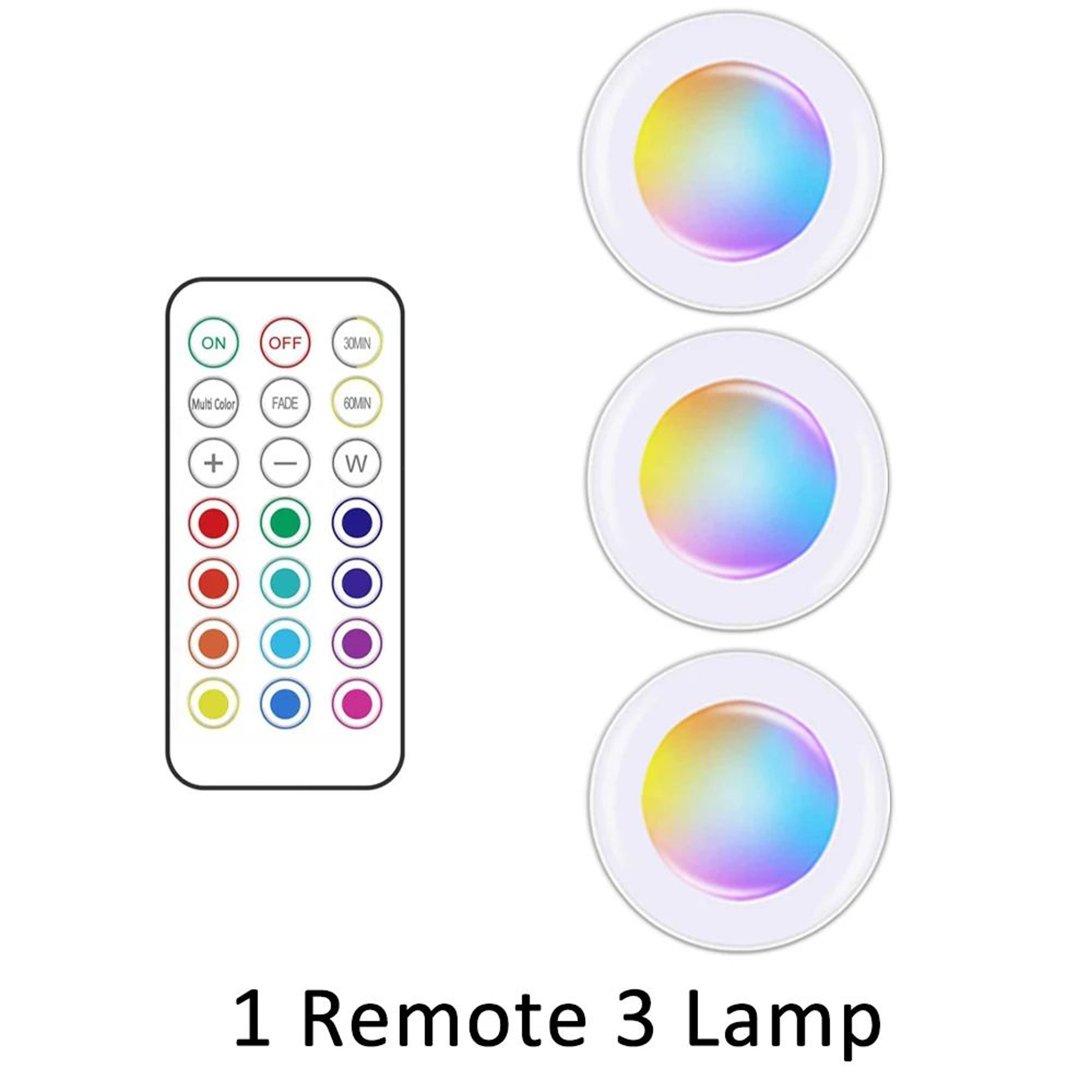 Wireless RGB Under Cabinet Puck Lights 8