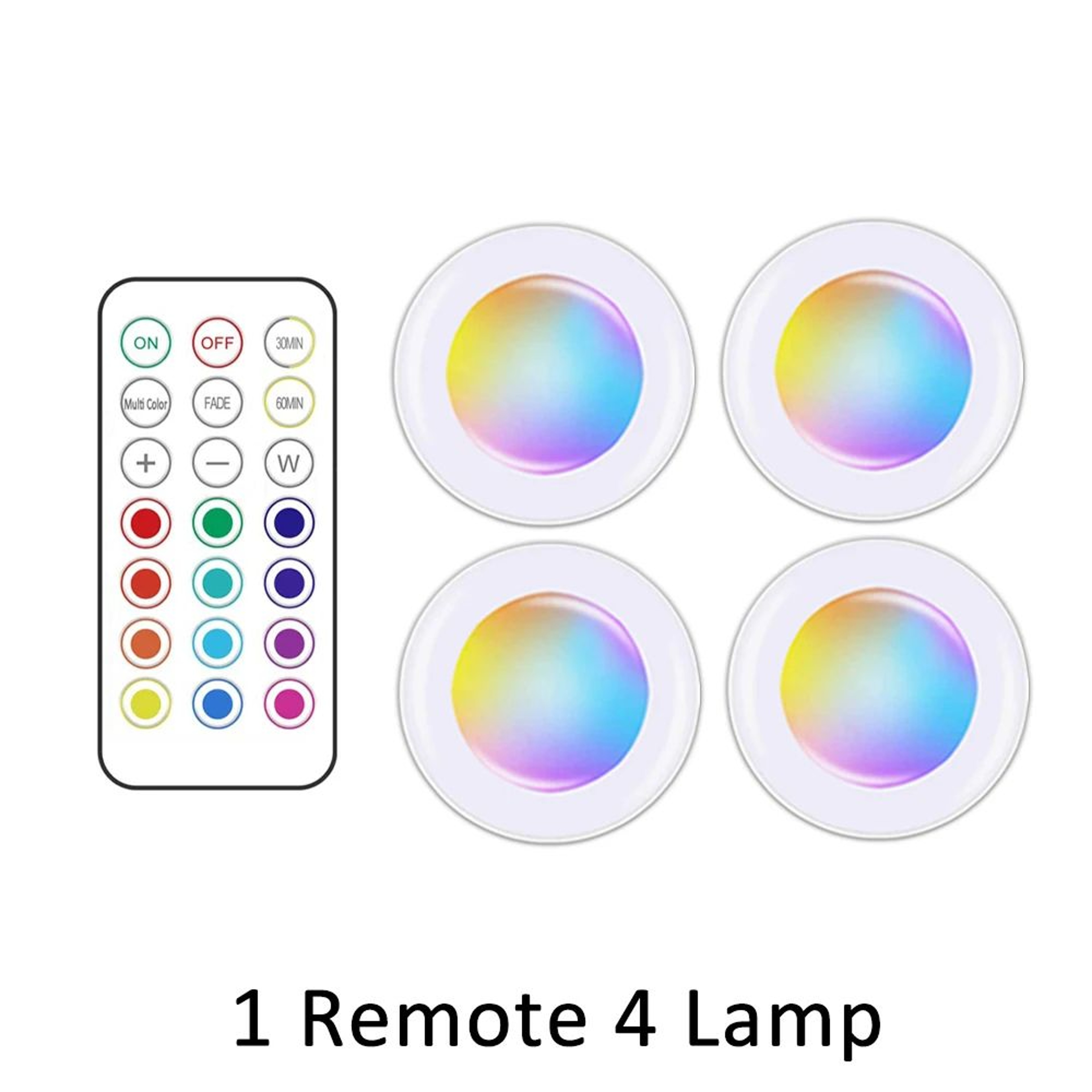 Wireless RGB Under Cabinet Puck Lights 9