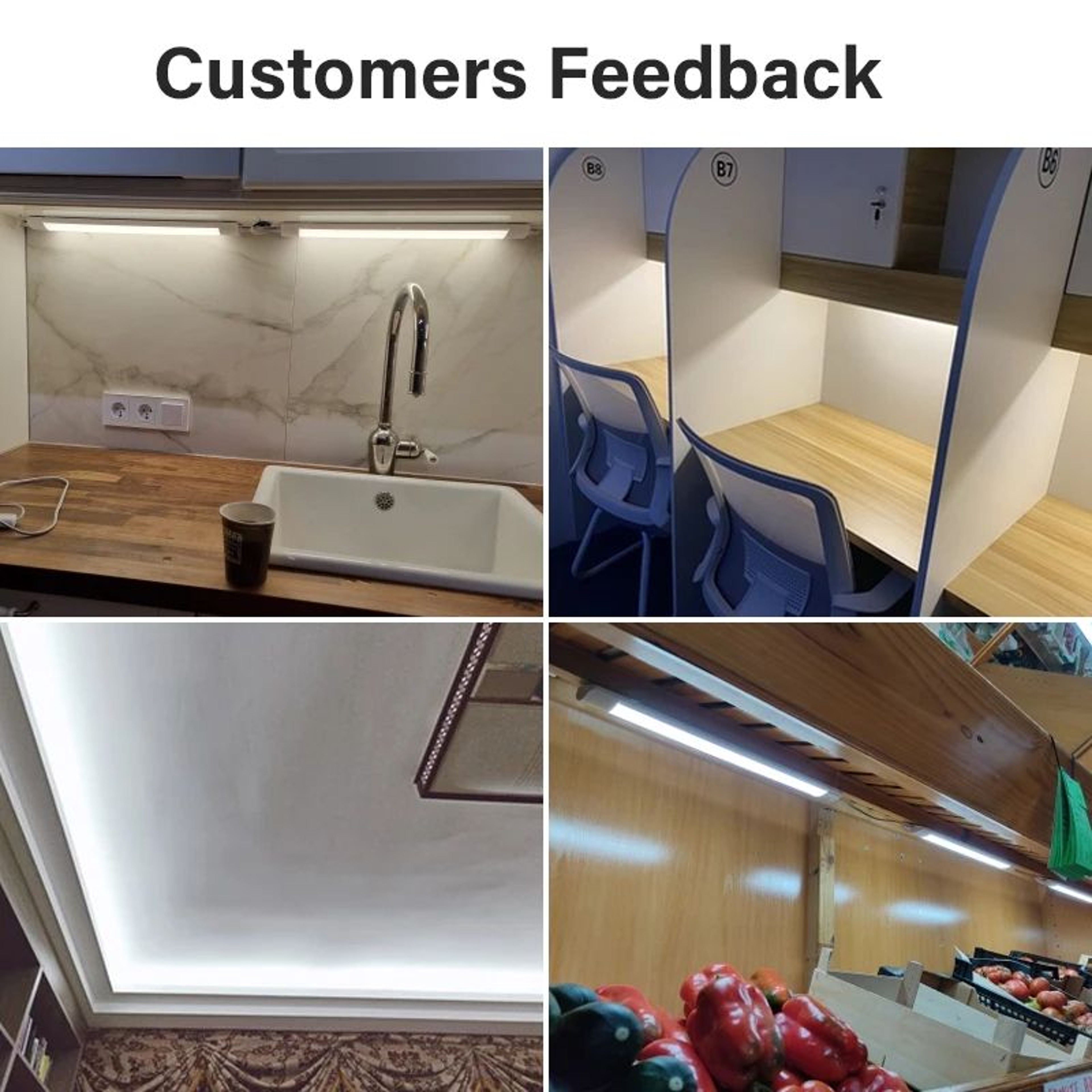 Ultra Thin LED Under Cabinet Tube Light 5