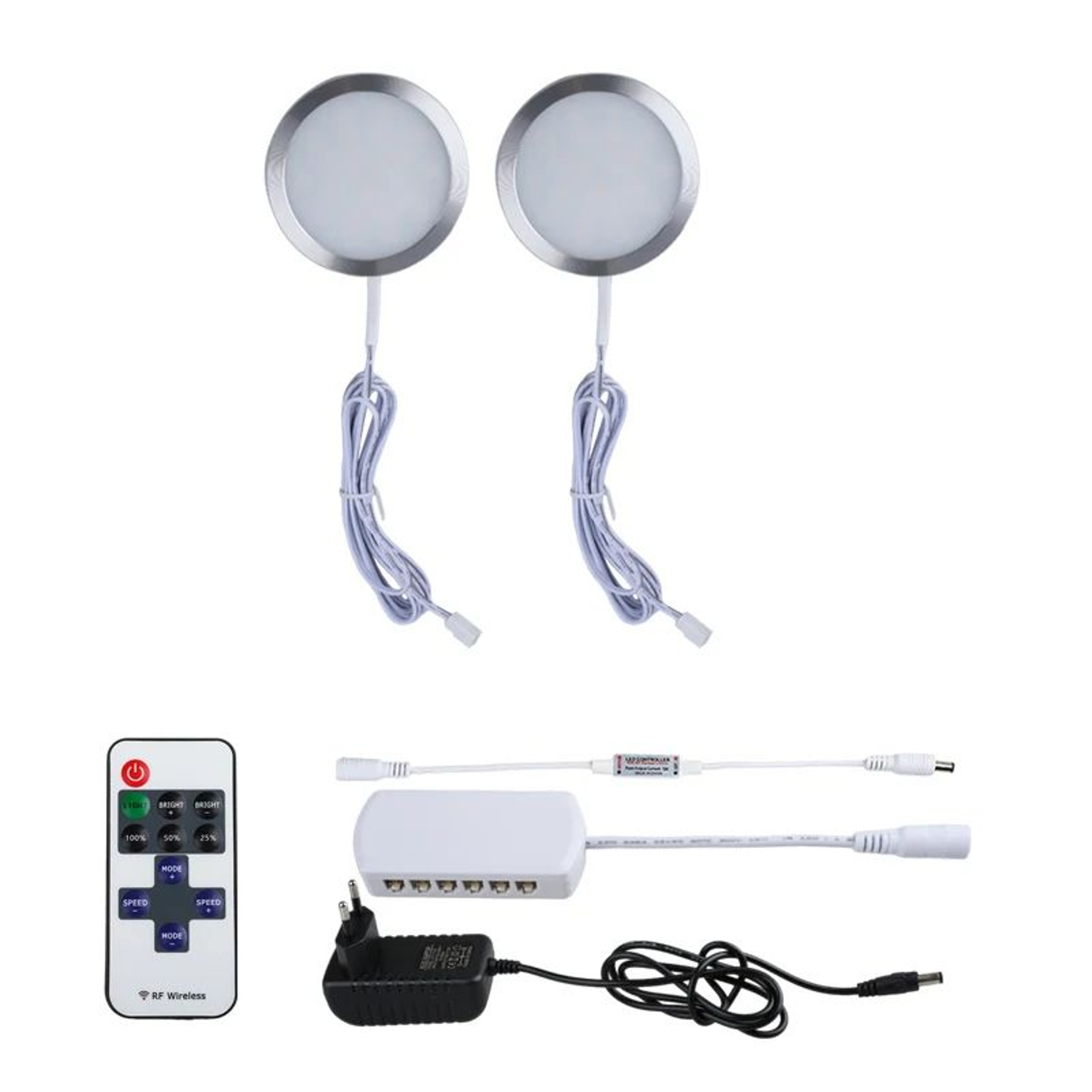 12V Remote Control LED Cabinet Puck Lights 6