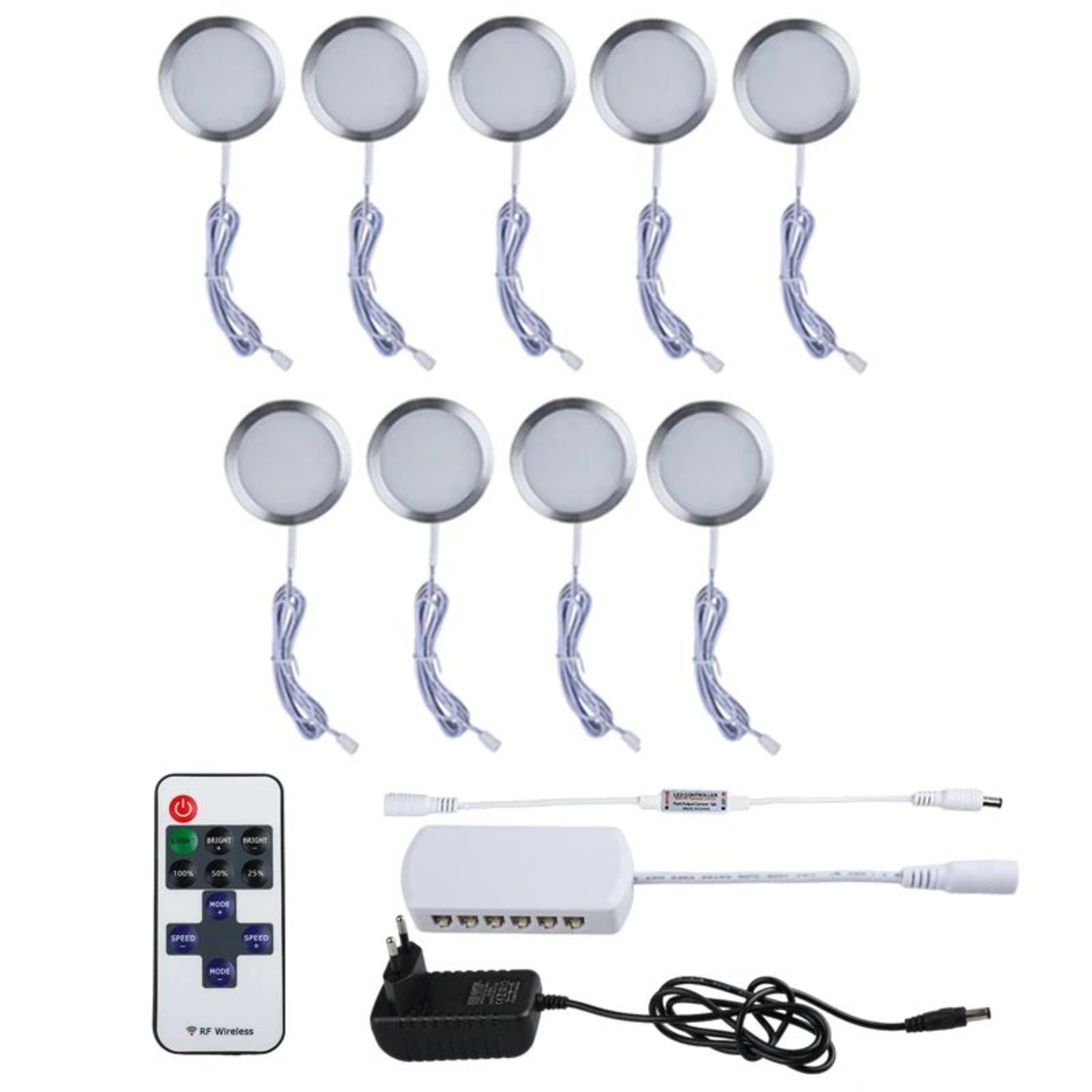12V Remote Control LED Cabinet Puck Lights 11
