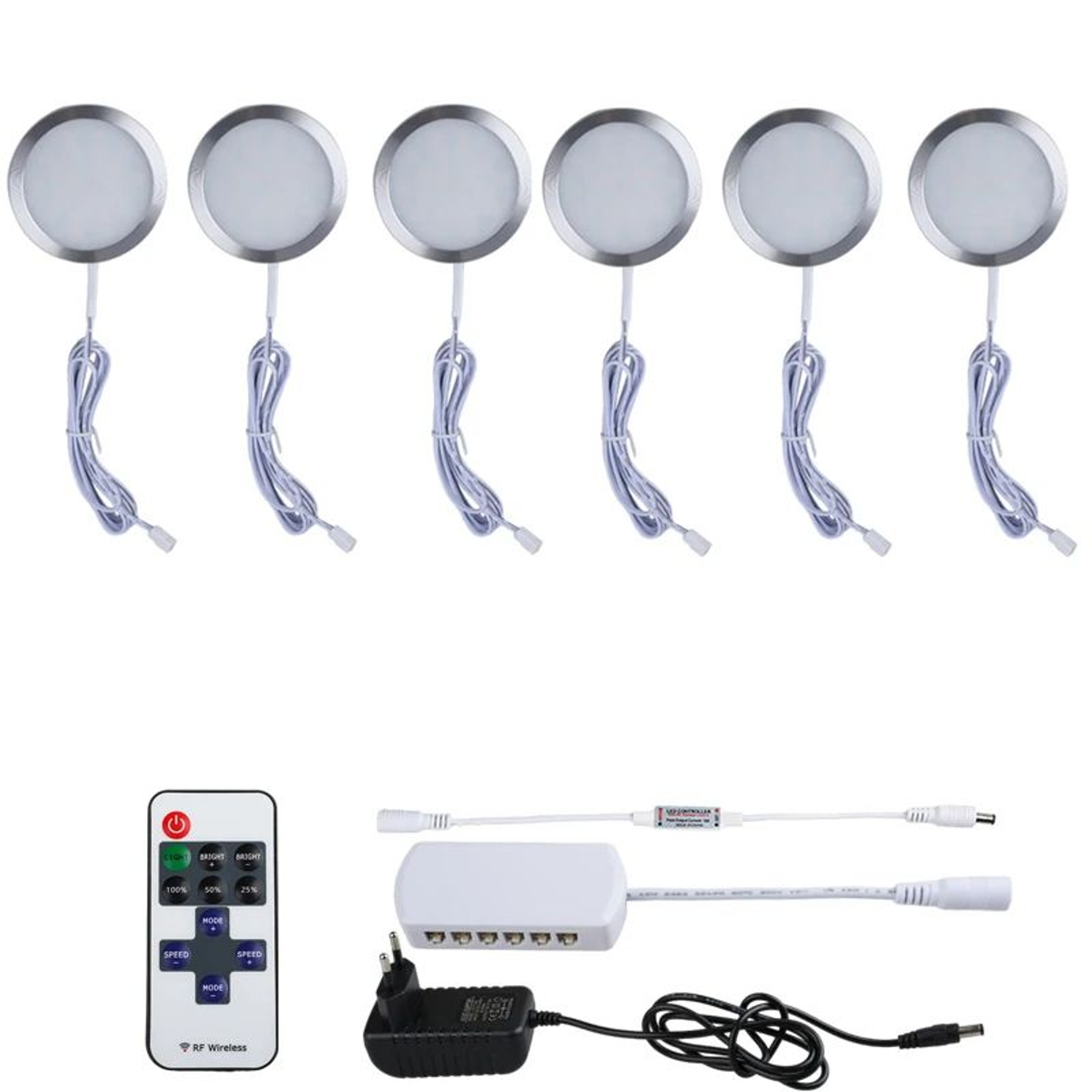 12V Remote Control LED Cabinet Puck Lights 9