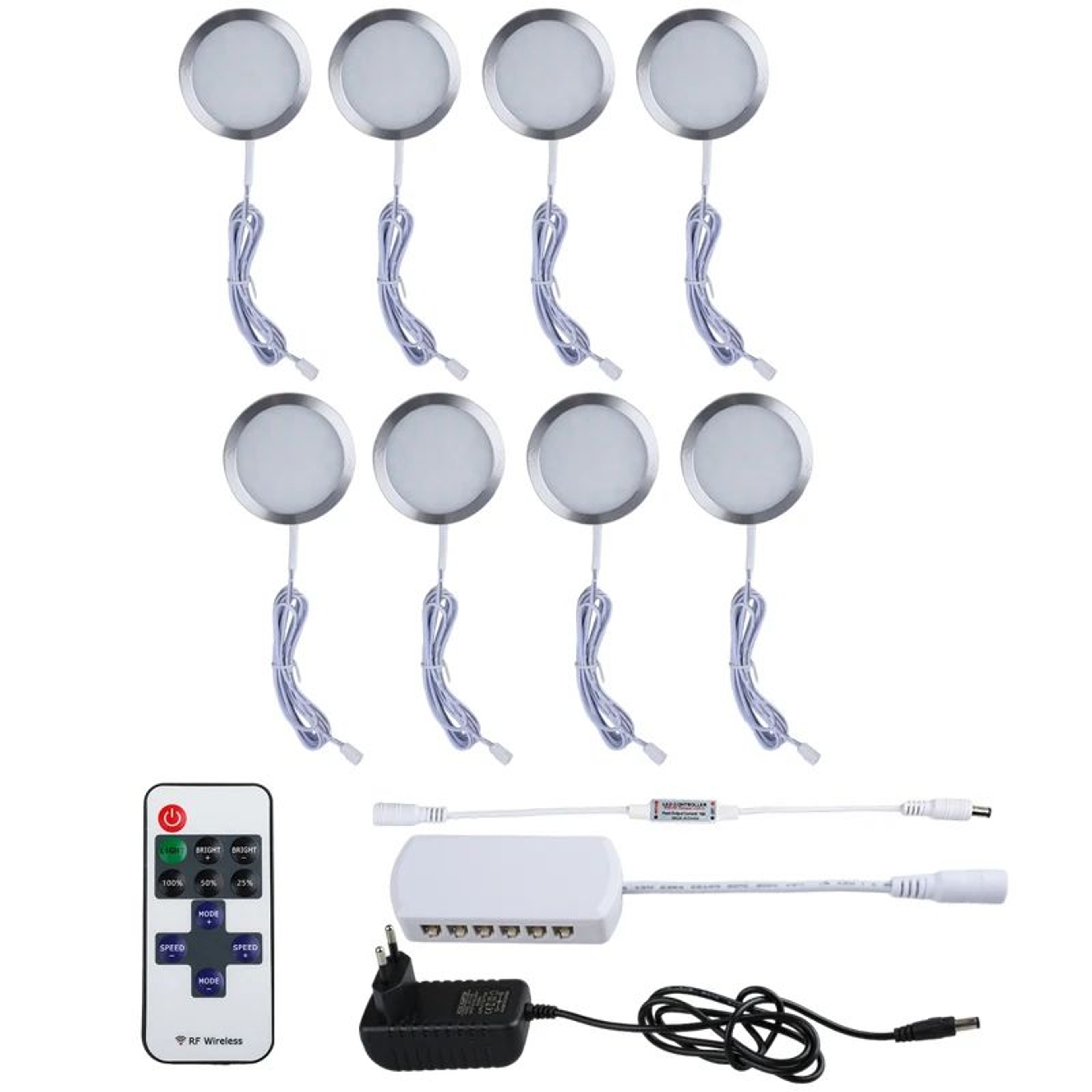 12V Remote Control LED Cabinet Puck Lights 10