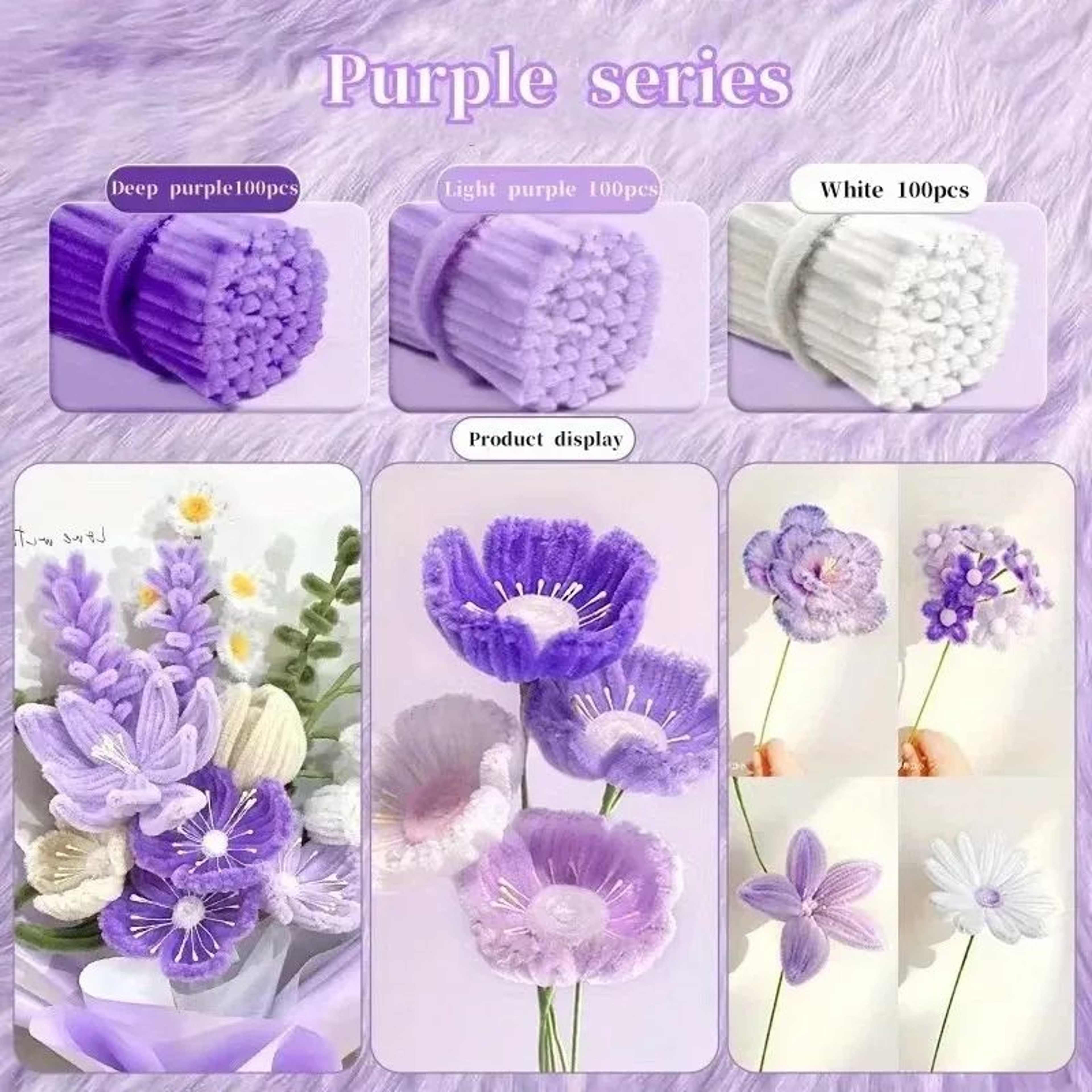 12 Inch Chenille Stems Craft Pipe Cleaners 7